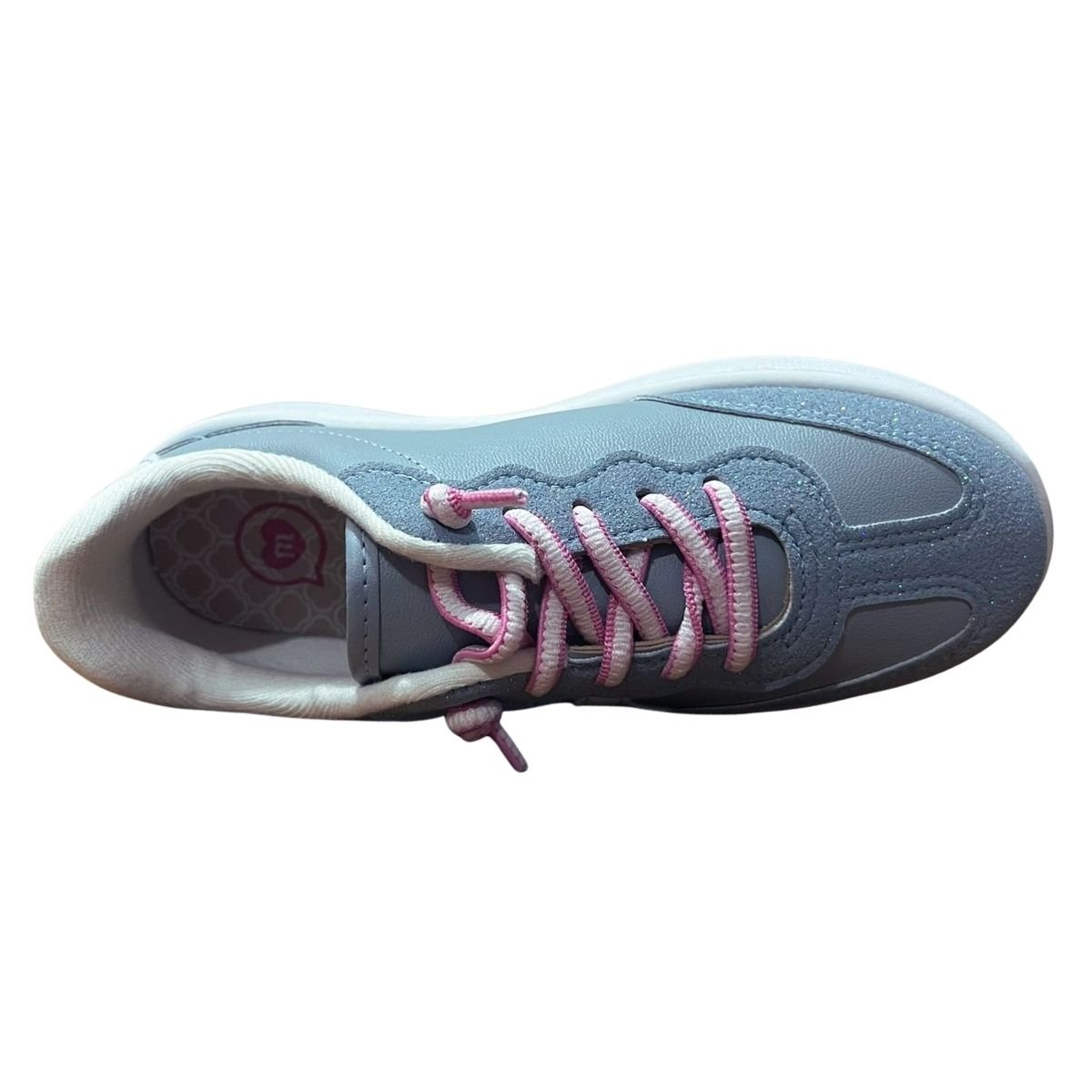 Tênis Casual de Glitter Infantil Menina Molekinha 2574.116 Azul Azul 4