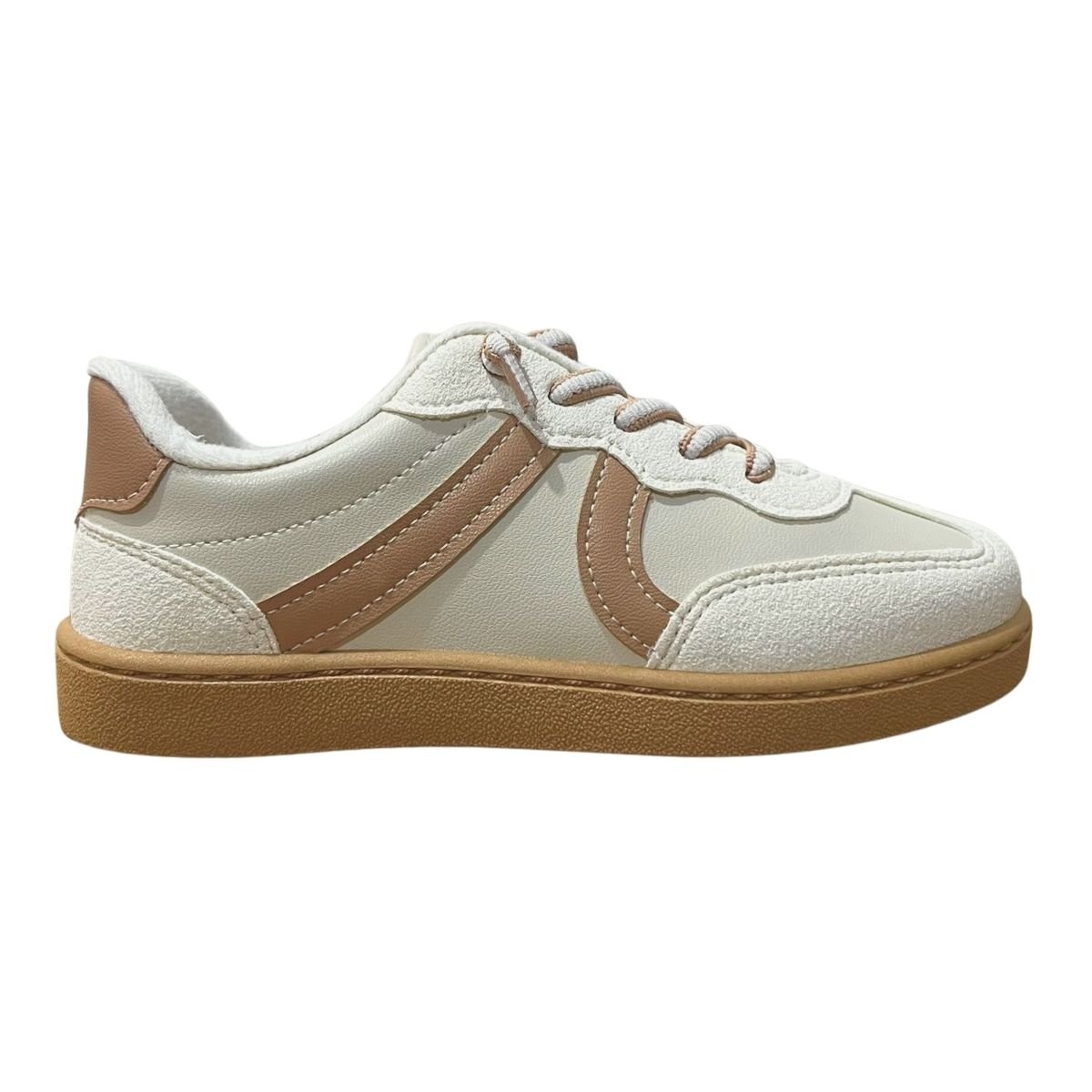 Tênis Casual de Glitter Infantil Menina Molekinha 2574.116 Bege