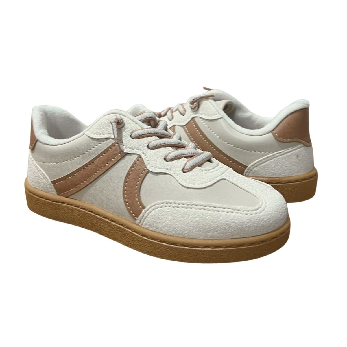 Tênis Casual de Glitter Infantil Menina Molekinha 2574.116 Bege Bege 2