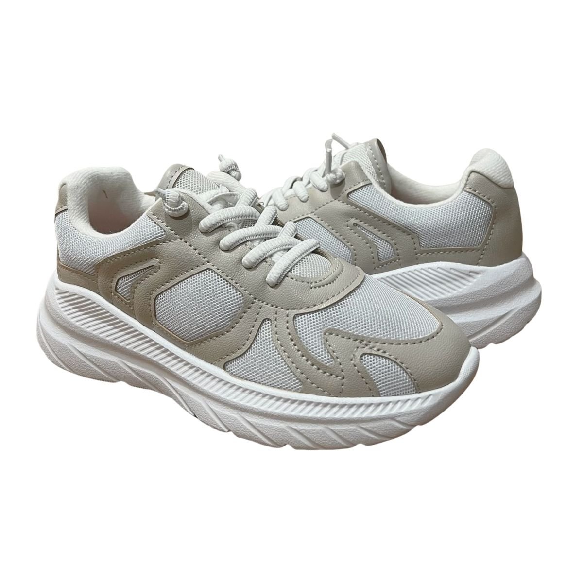 Tênis Casual Infantil Menina Molekinha 2584.107 Branco Branco/Bege 2