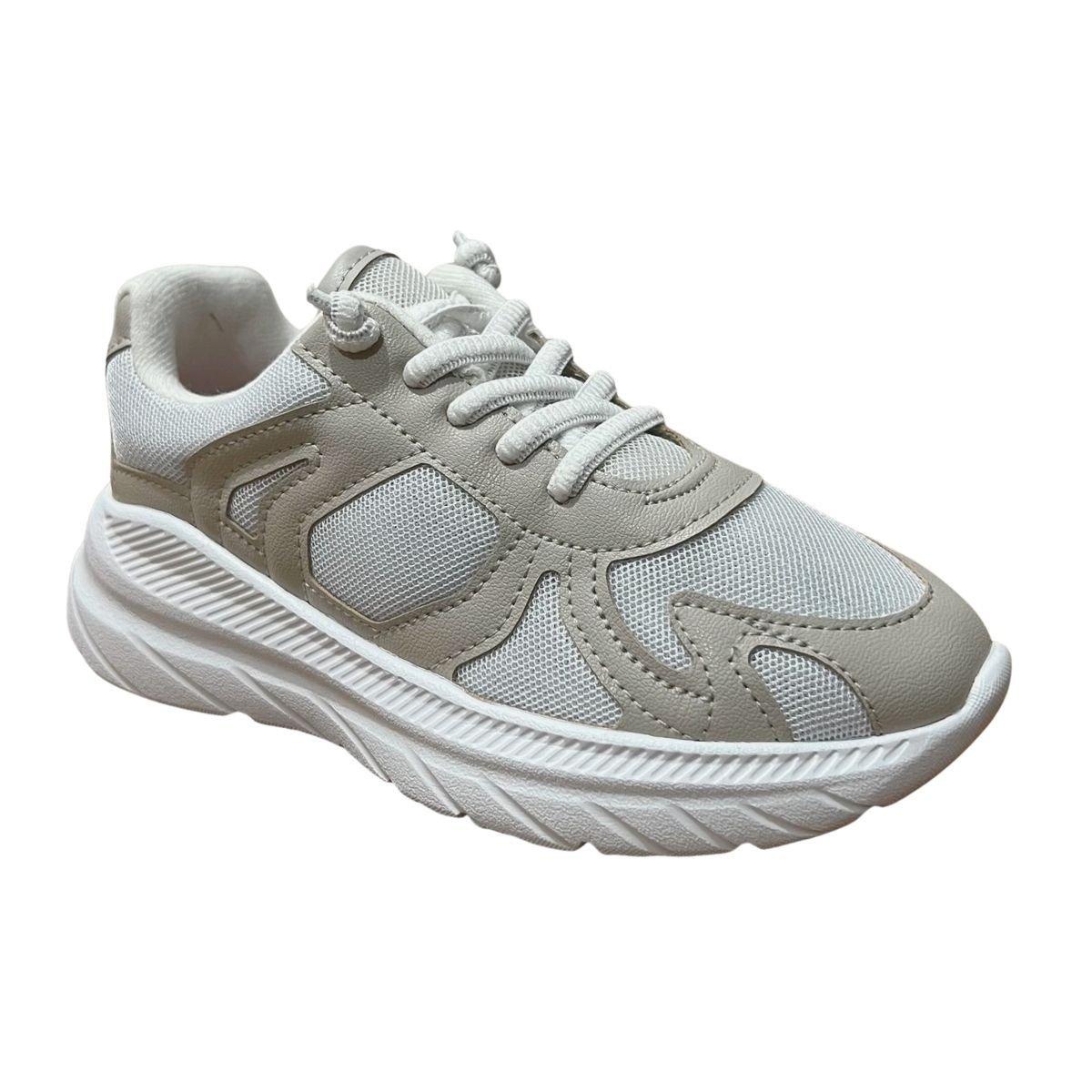 Tênis Casual Infantil Menina Molekinha 2584.107 Branco Branco/Bege 3