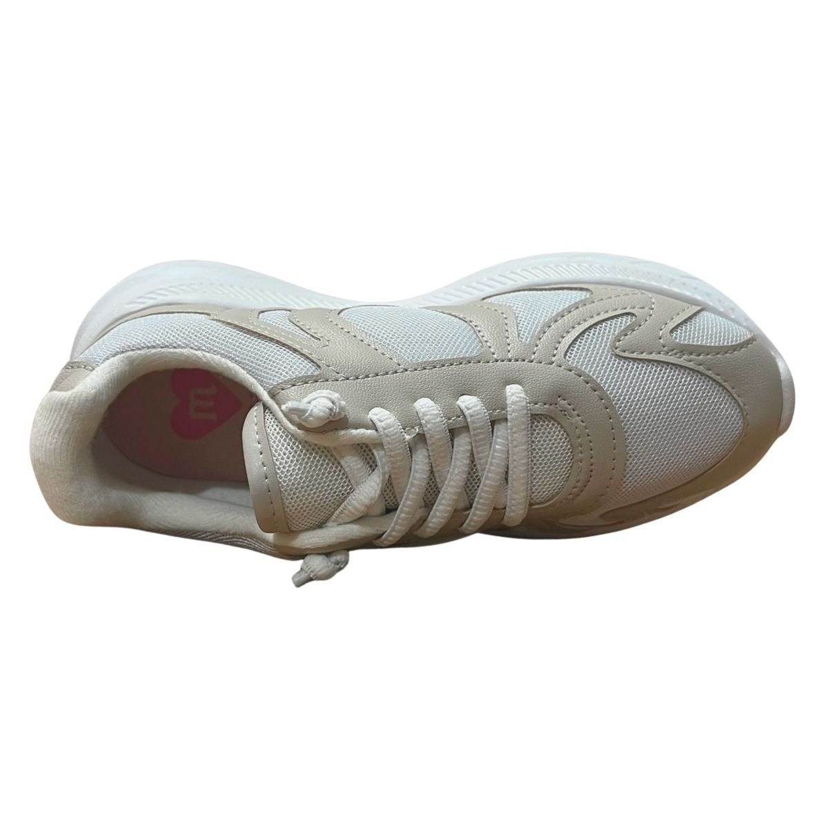 Tênis Casual Infantil Menina Molekinha 2584.107 Branco Branco/Bege 4