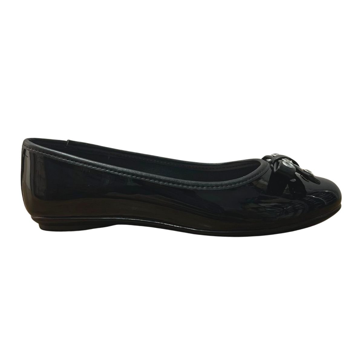 Sapatilha Casual Enfeite Infantil Menina Molekinha 2502.1013 Preto Verniz