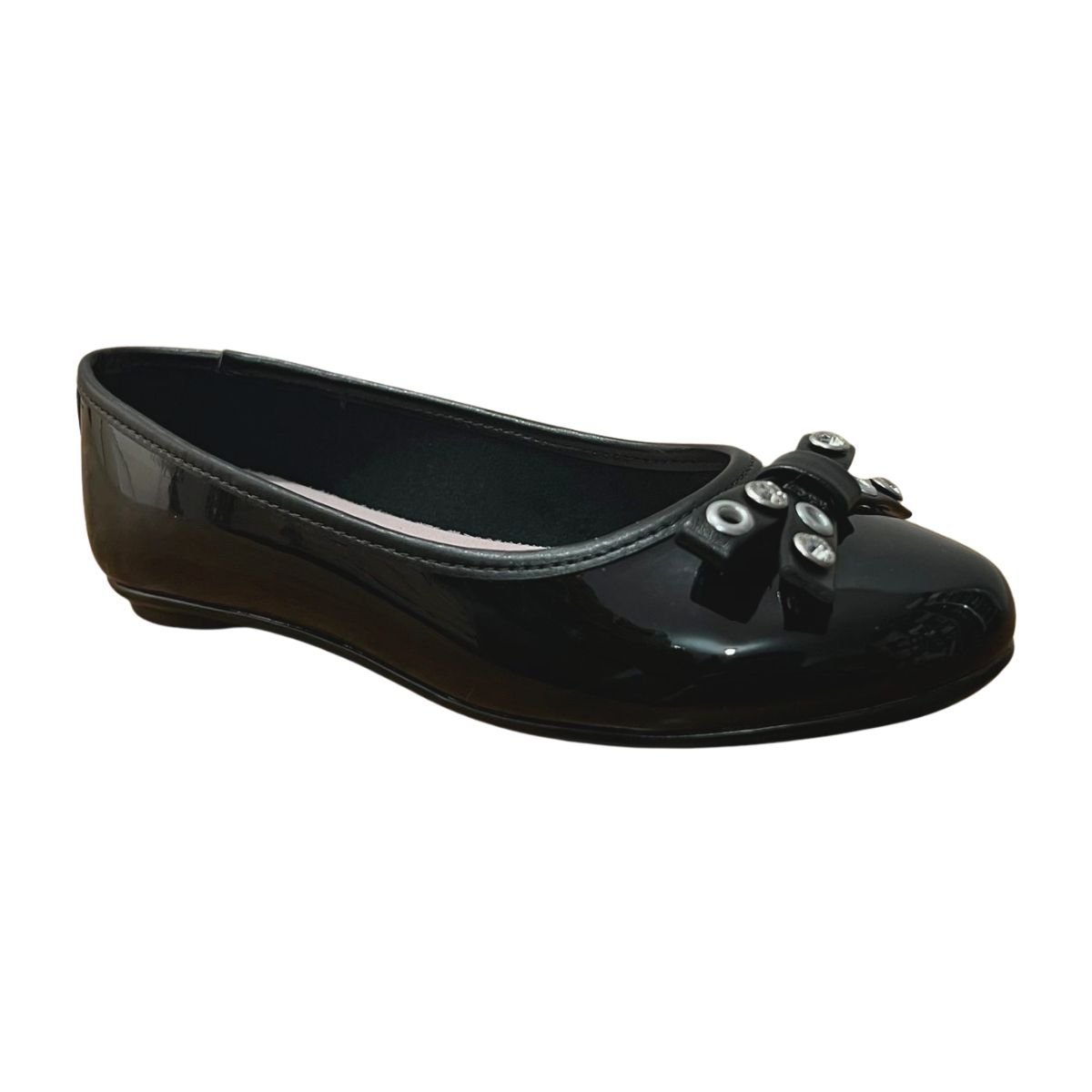 Sapatilha Casual Enfeite Infantil Menina Molekinha 2502.1013 Preto Verniz Preto 3