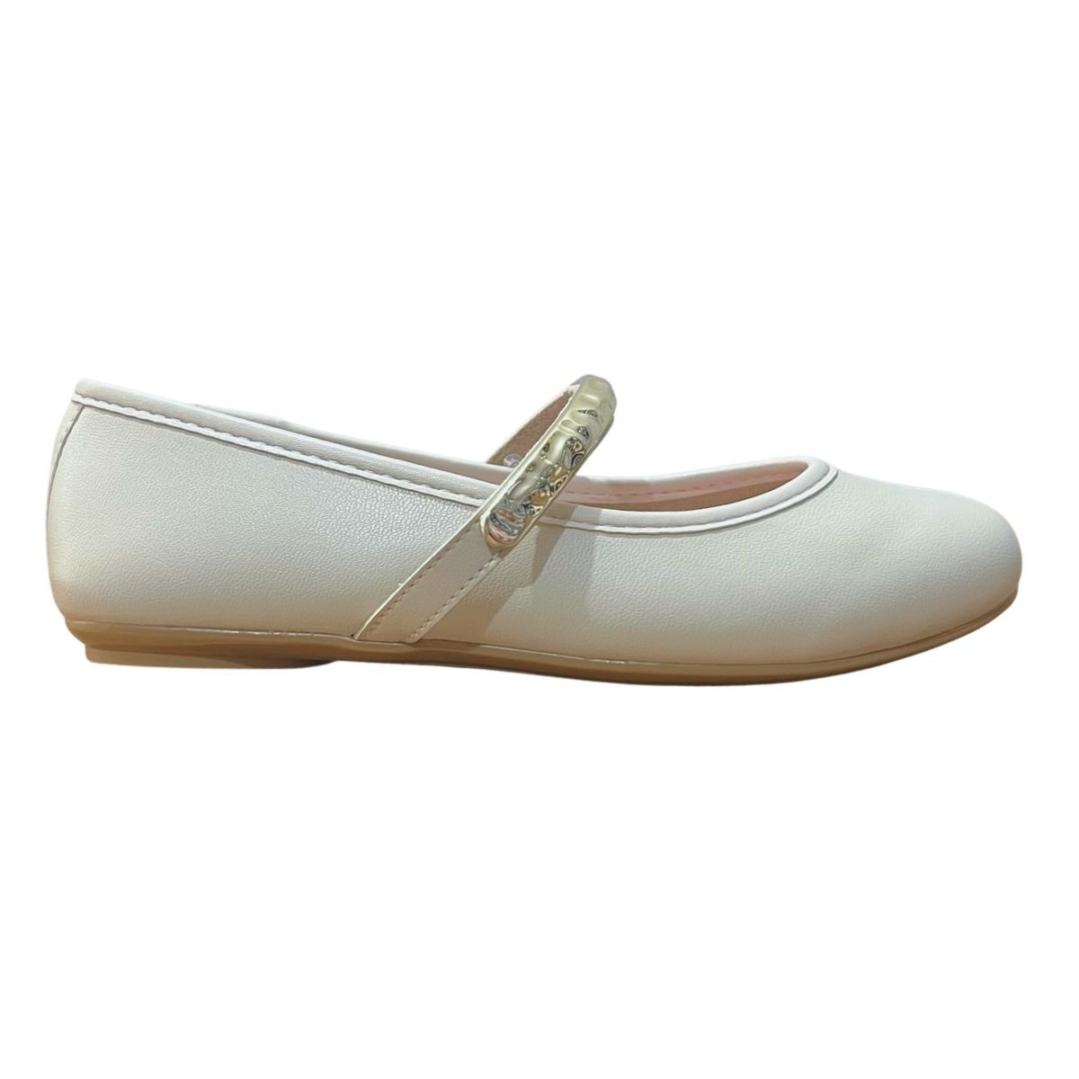 Sapatilha Casual de Fivela Infantil Menina Molekinha 2502.1016 Branco