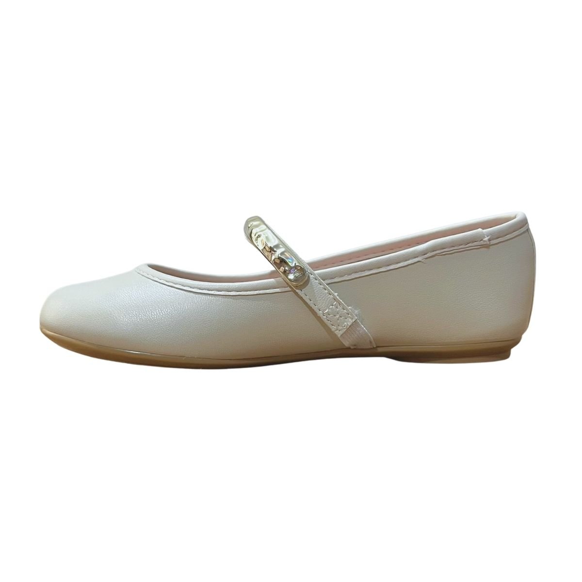 Sapatilha Casual de Fivela Infantil Menina Molekinha 2502.1016 Branco Branco 5