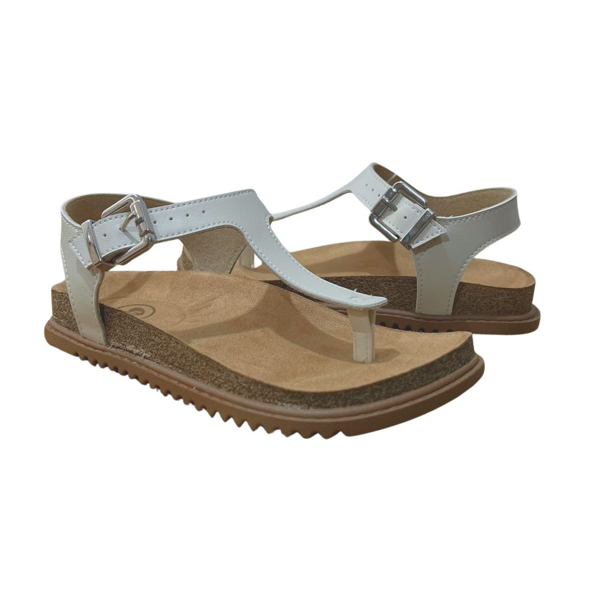 Sandália Rasteira Casual Infantil Menina Molekinha 2357.112 Branco Branco 2