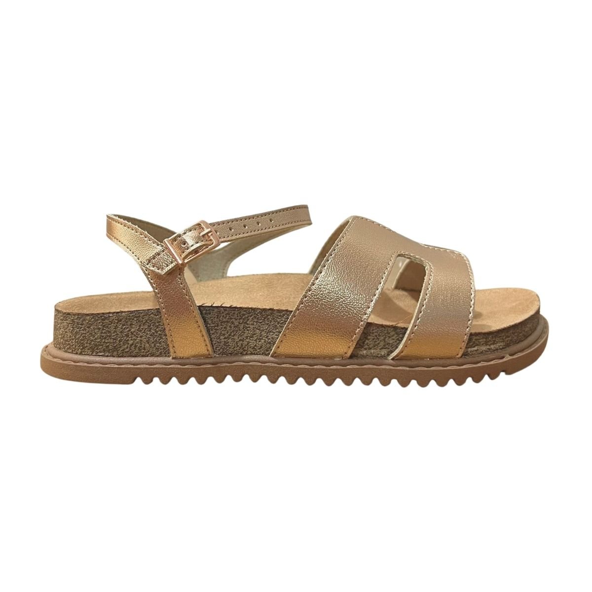 Sandália Papete Casual Infantil Menina Molekinha 2357.110 Dourado Dourado 1