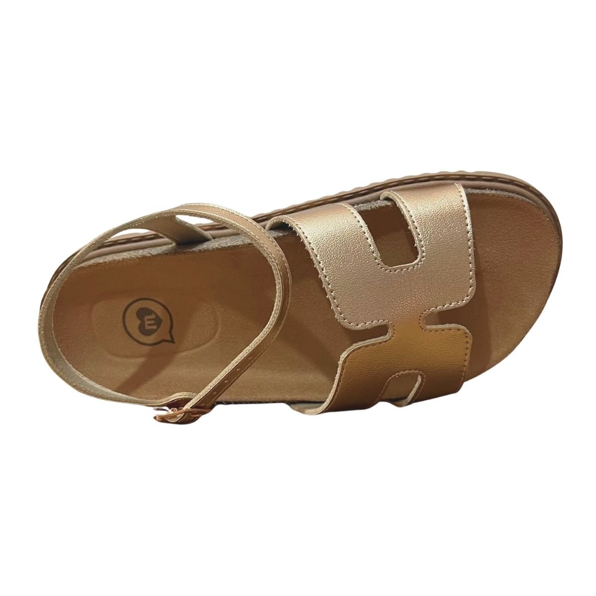 Sandália Papete Casual Infantil Menina Molekinha 2357.110 Dourado Dourado 4