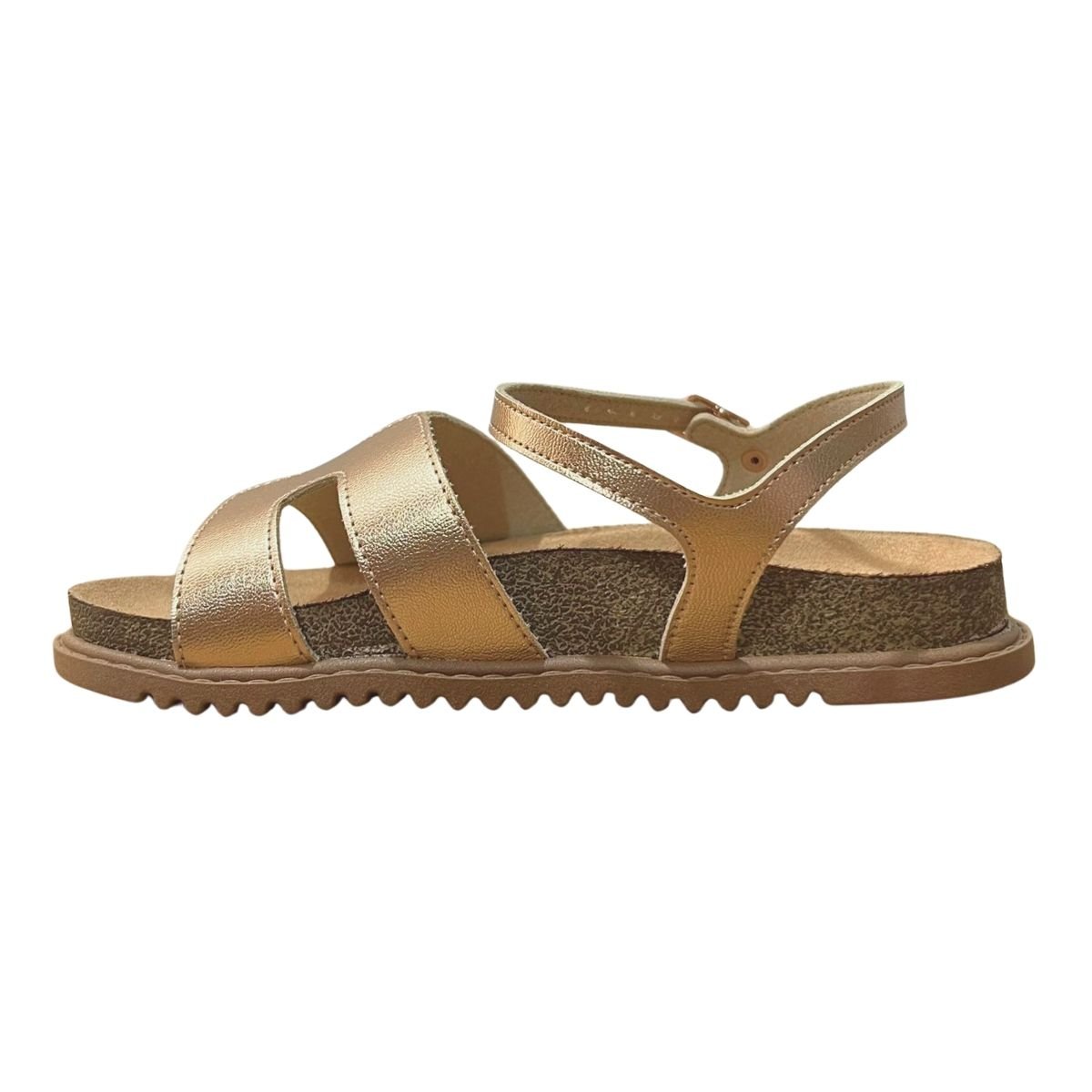 Sandália Papete Casual Infantil Menina Molekinha 2357.110 Dourado Dourado 5