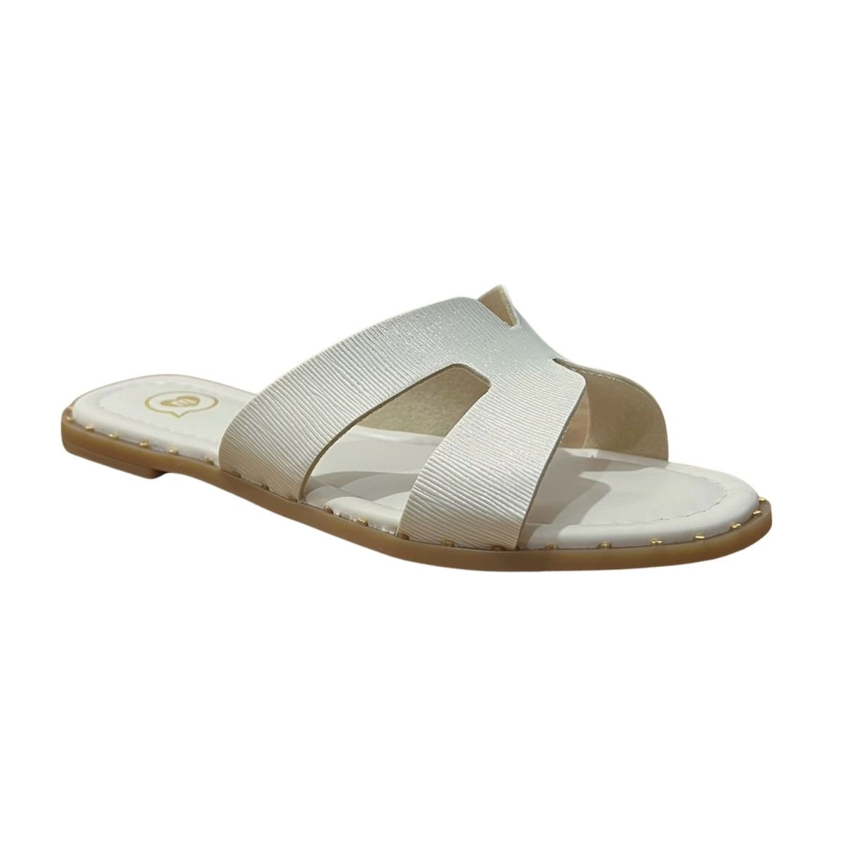 Tamanco Rasteirinha Infantil Menina Molekinha 2342.105 Branco Holográfico Branco 3