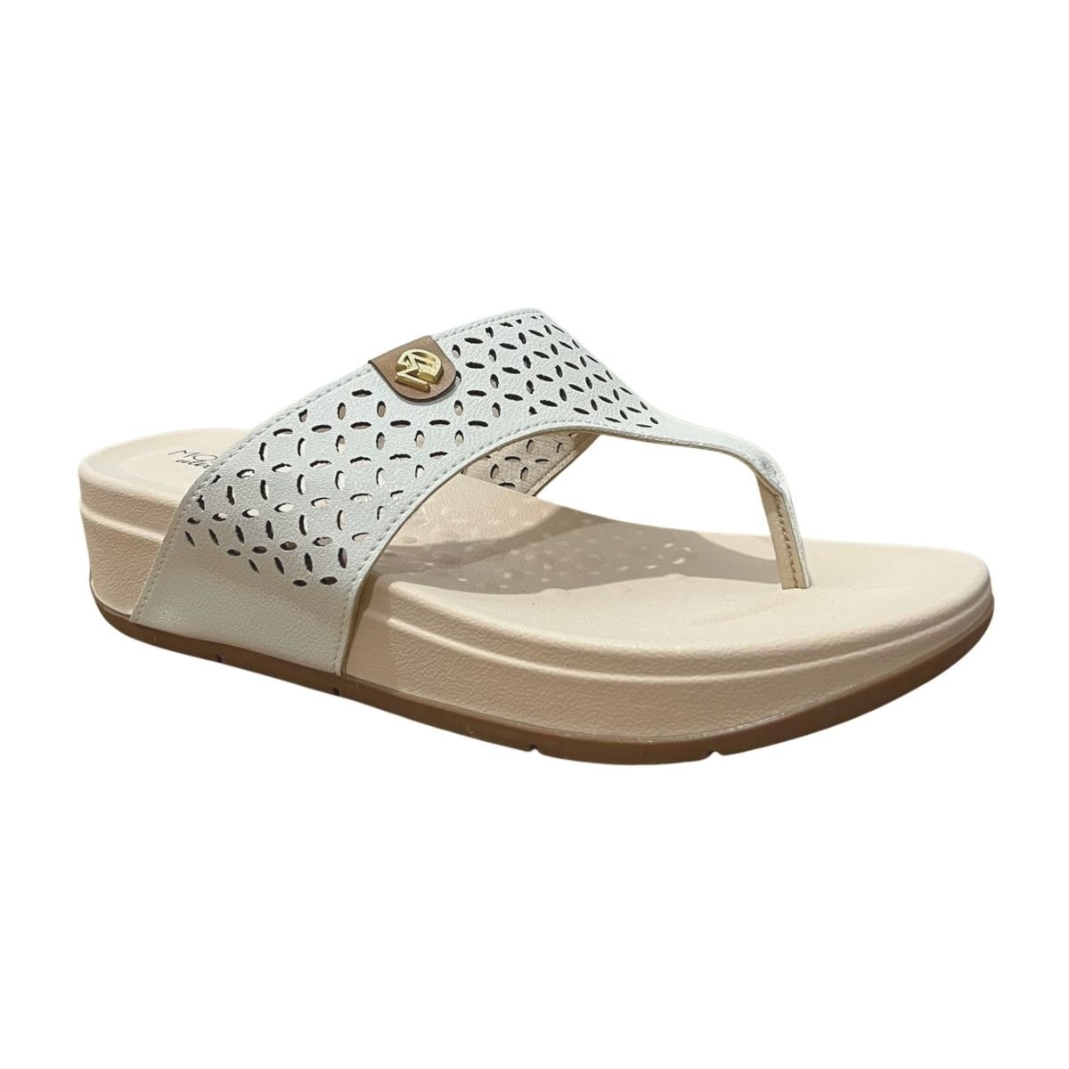 Sandália Rasteira Casual Feminino Modare 7207.104 Branco Branco 3