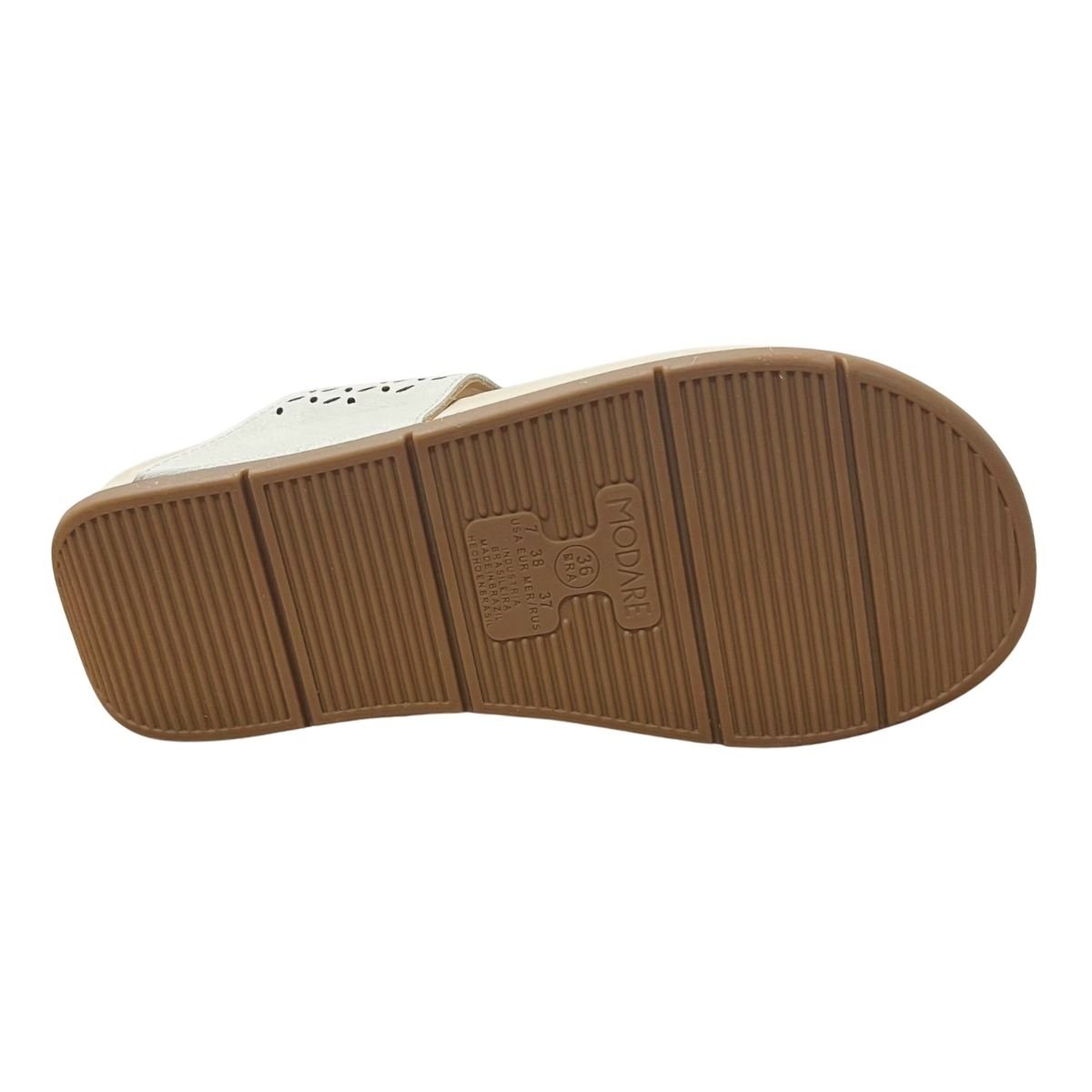 Sandália Rasteira Casual Feminino Modare 7207.104 Branco Branco 6