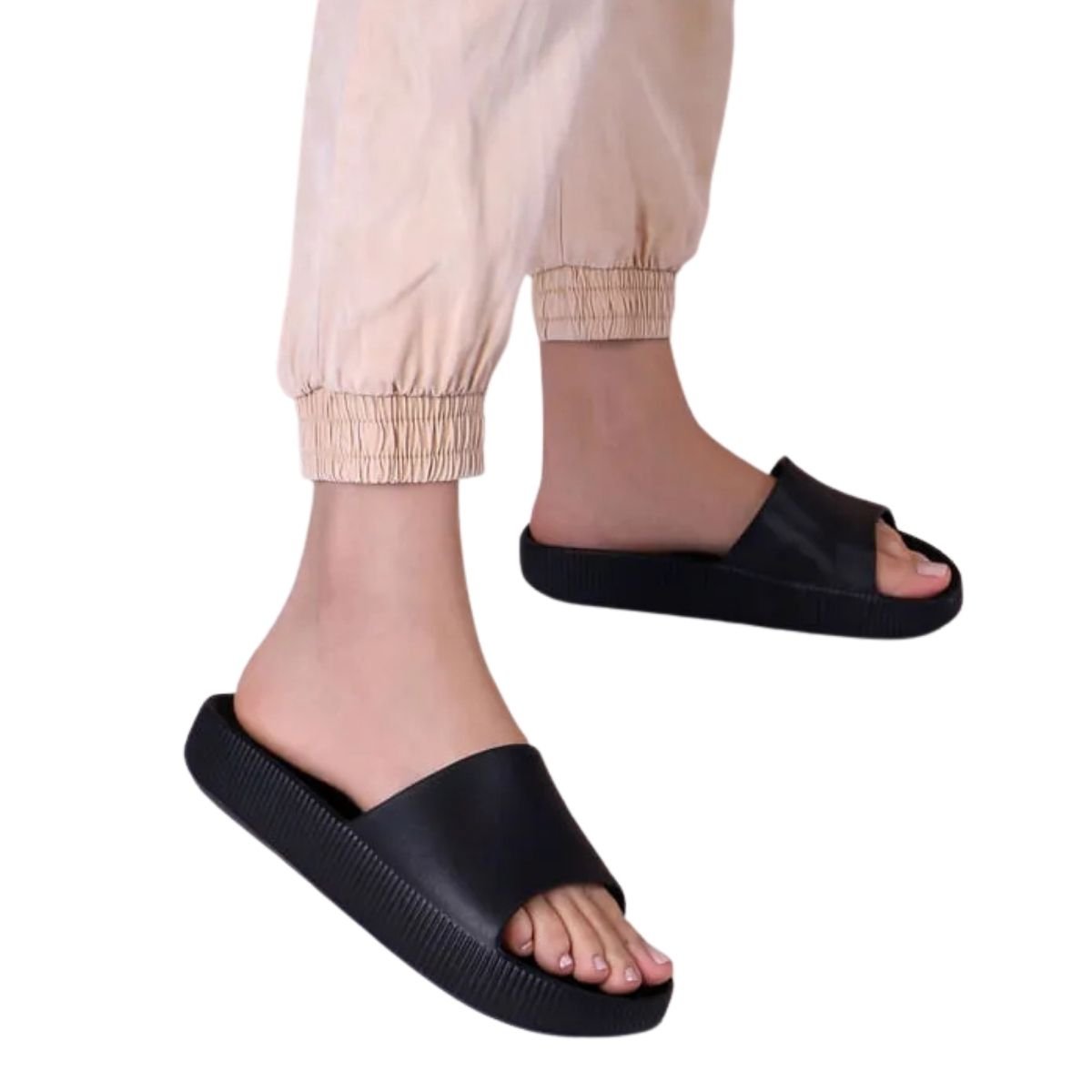 Chinelo Nuvem Plataforma EVA Feminino Usaflex AG0501001 Preto Preto 6