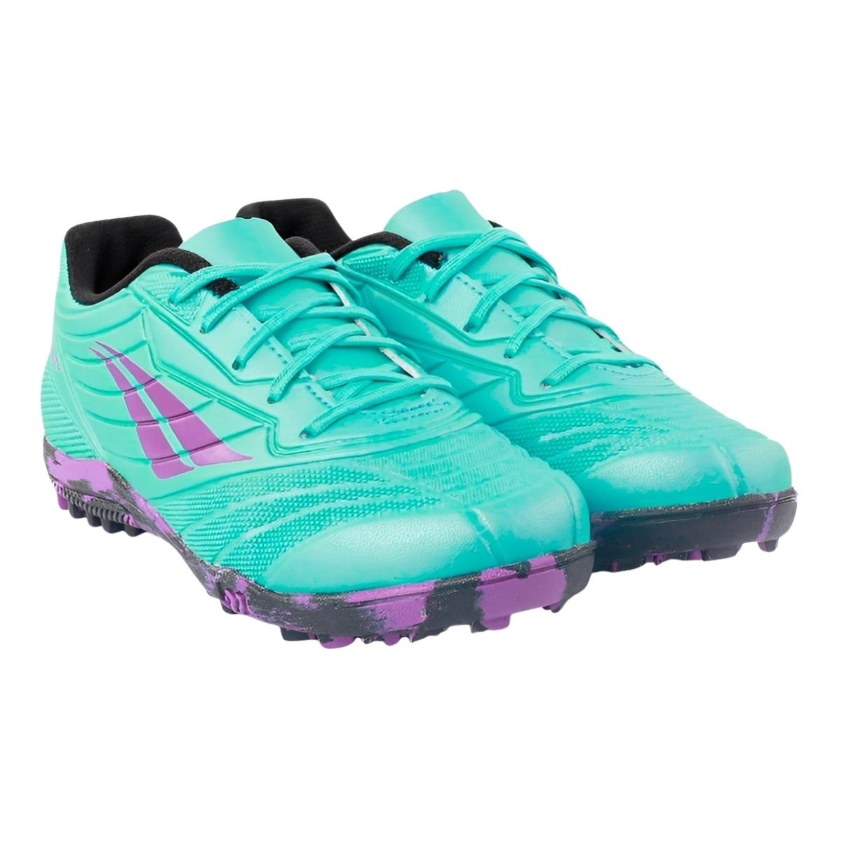 Chuteira Society Infantil Menino Penalty Matis Kids XXI Verde Verde/Roxo 2