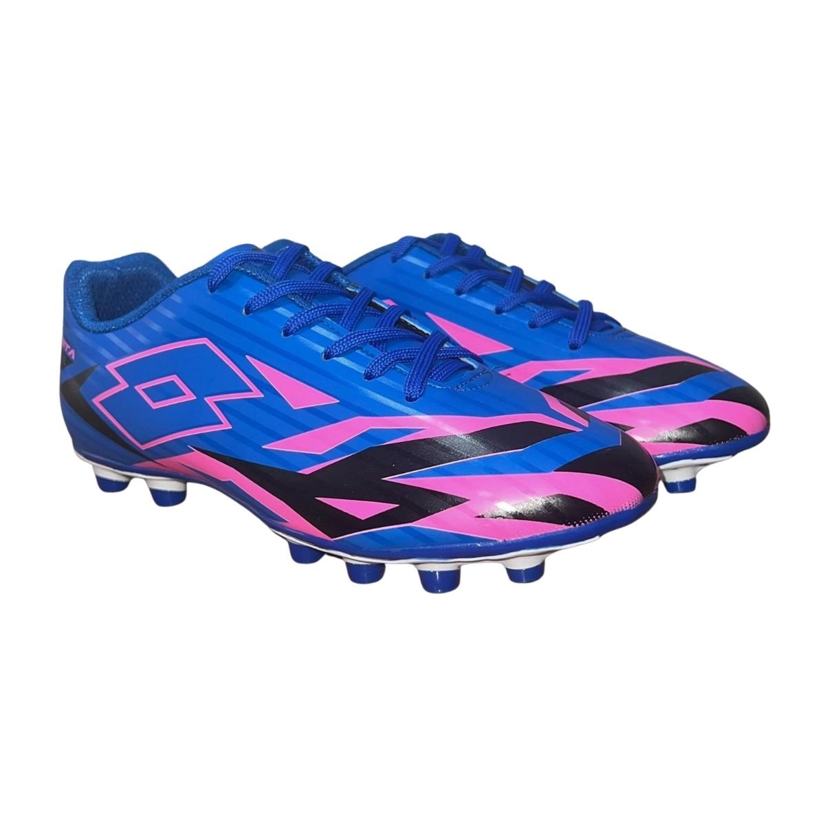 Chuteira Campo Infantil Menino Lotto 10703 Solista Fulmine B700 Azul Azul/Rosa/Preto 2