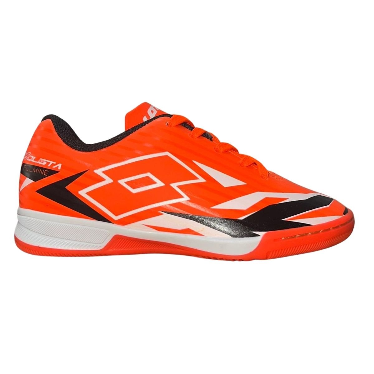 Chuteira Futsal Infantil Menino Lotto 10703 Solista Fulmine B700 Laranja
