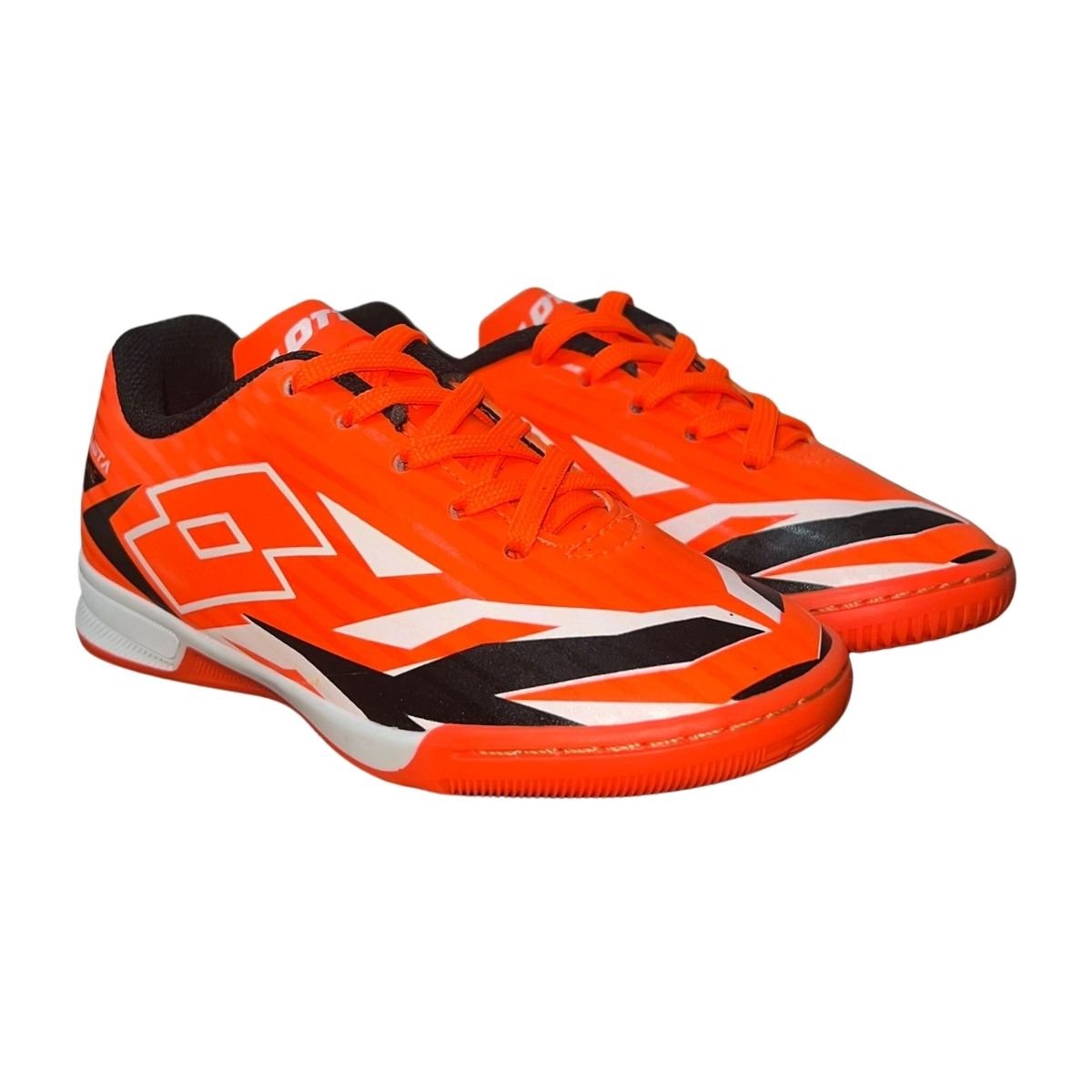 Chuteira Futsal Infantil Menino Lotto 10703 Solista Fulmine B700 Laranja Laranja/Preto/Branco 2