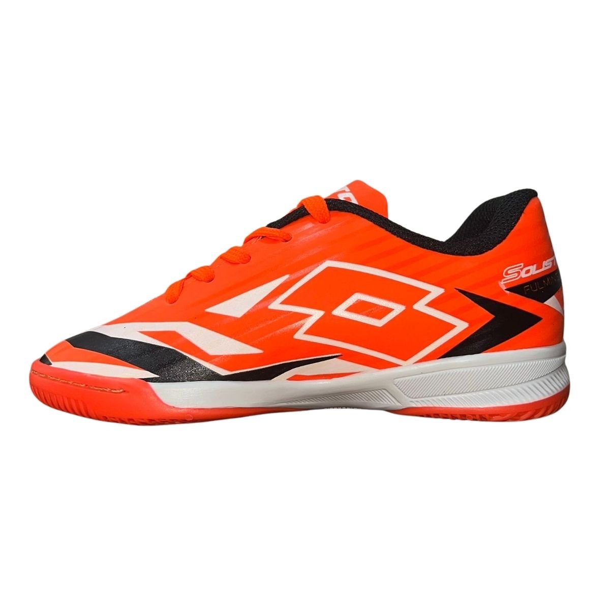 Chuteira Futsal Infantil Menino Lotto 10703 Solista Fulmine B700 Laranja Laranja/Preto/Branco 5