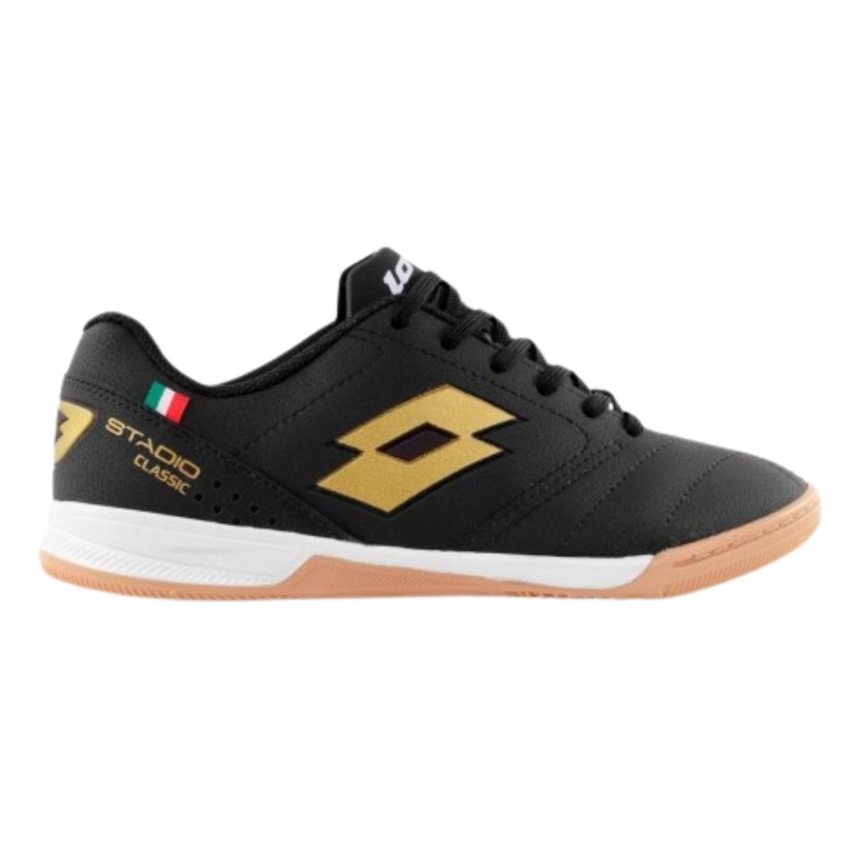 Chuteira Futsal Masculino Lotto 10602 Stadio Classic B700 Preto Preto 3