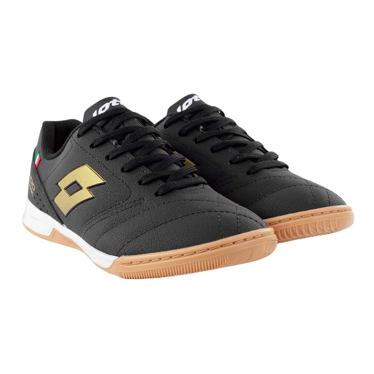 Chuteira Futsal Masculino Lotto 10602 Stadio Classic B700 Preto Preto 4