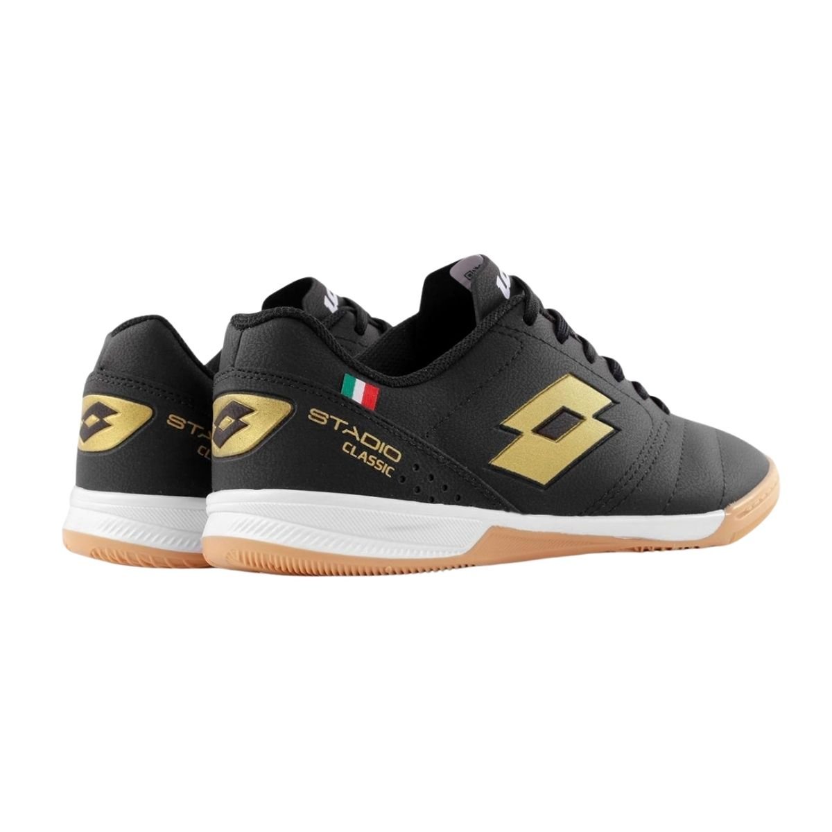 Chuteira Futsal Masculino Lotto 10602 Stadio Classic B700 Preto Preto 6
