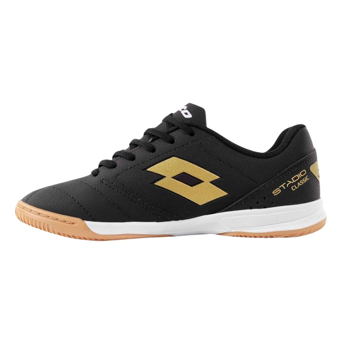Chuteira Futsal Masculino Lotto 10602 Stadio Classic B700 Preto Preto 7