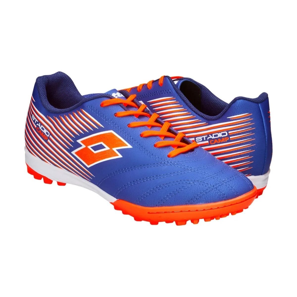 Chuteira Society Infantil Menino Lotto 10702 Stadio Camp B700 Marinho Marinho/Laranja 2