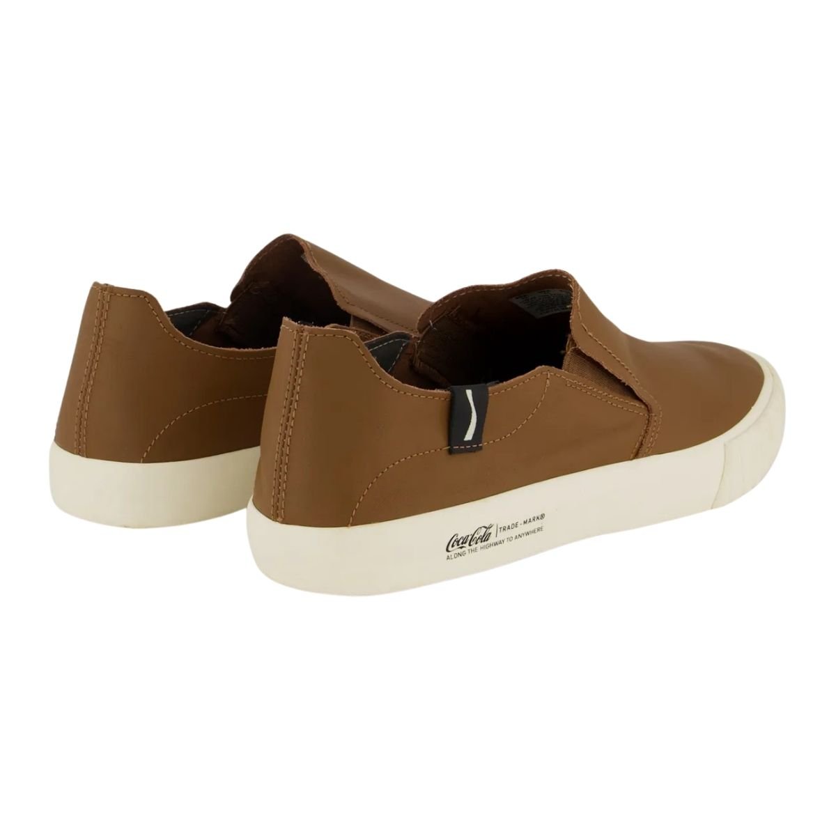Tênis Slip On Casual Masculino Coca-Cola CC2417 Philadelphia Leather Marrom Marrom 4