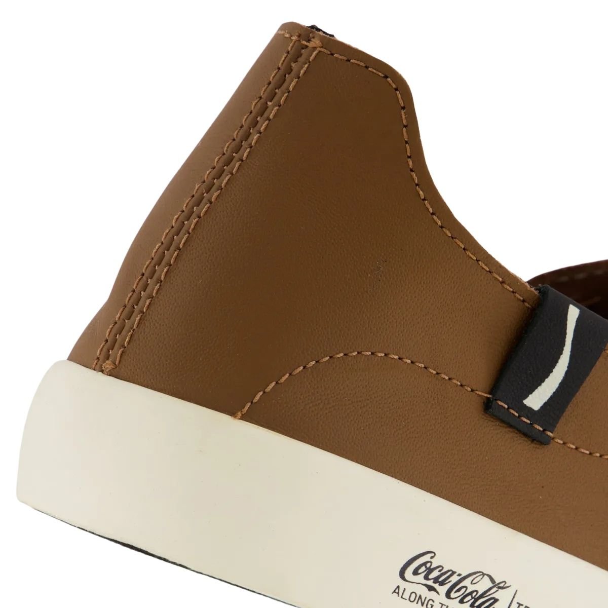 Tênis Slip On Casual Masculino Coca-Cola CC2417 Philadelphia Leather Marrom Marrom 5