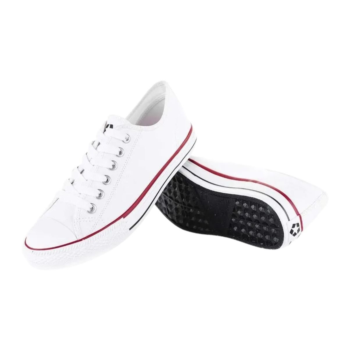Tênis Casual de Lona Masculino Street Star ST0700 Basket Classic Branco Branco 4
