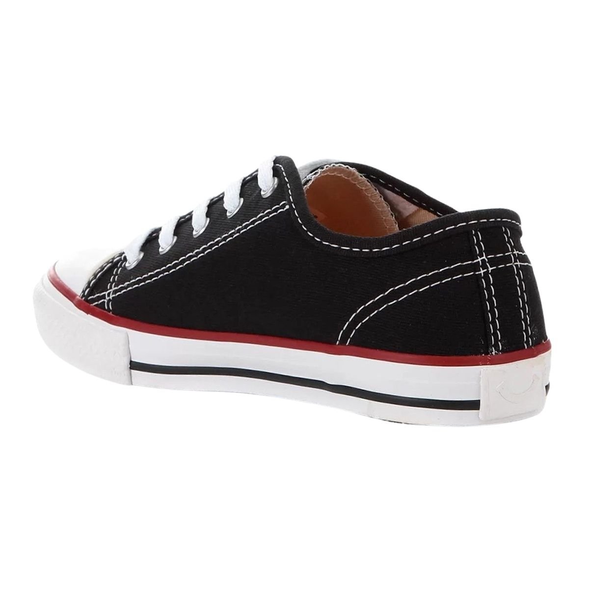 Tênis Casual Infantil Menino Diversão DI0002 Canvas Low Preto Preto 3