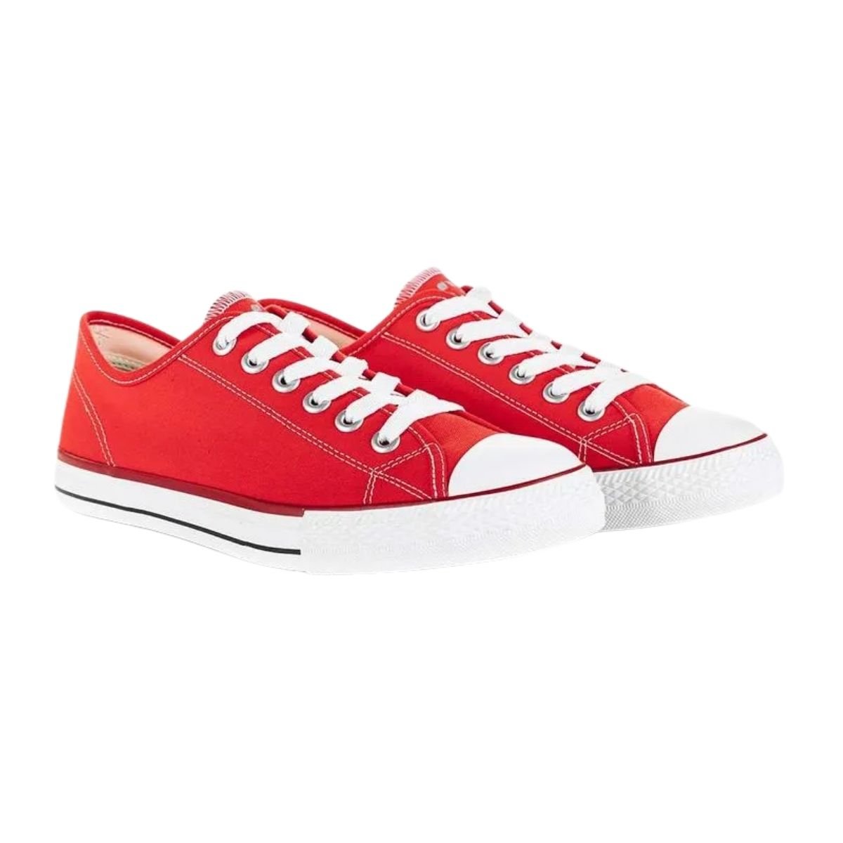 Tênis Casual de Lona Feminino Street Star ST0700 Basket Classic Vermelho Vermelho 2