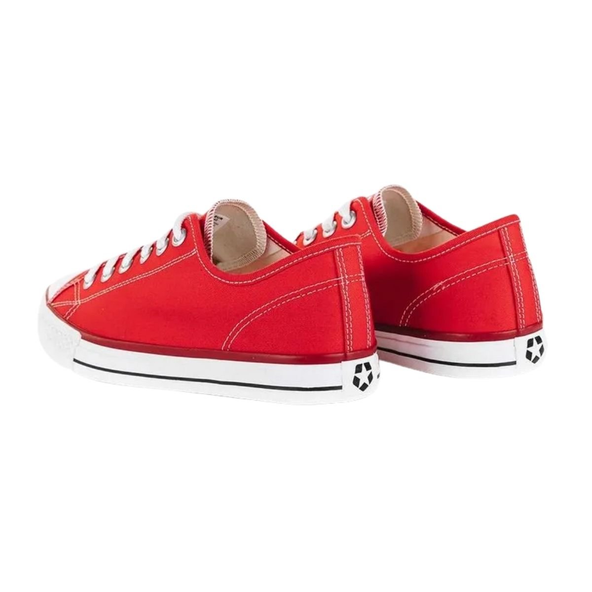 Tênis Casual de Lona Feminino Street Star ST0700 Basket Classic Vermelho Vermelho 3