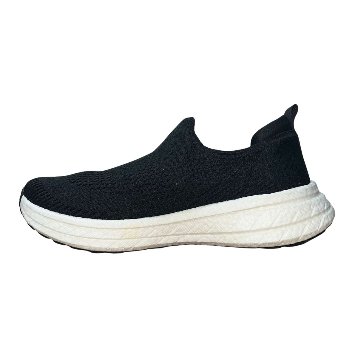 Tênis Slip On Esportivo de Malha Masculino Actvitta 4931.103 Preto Branco Preto 5