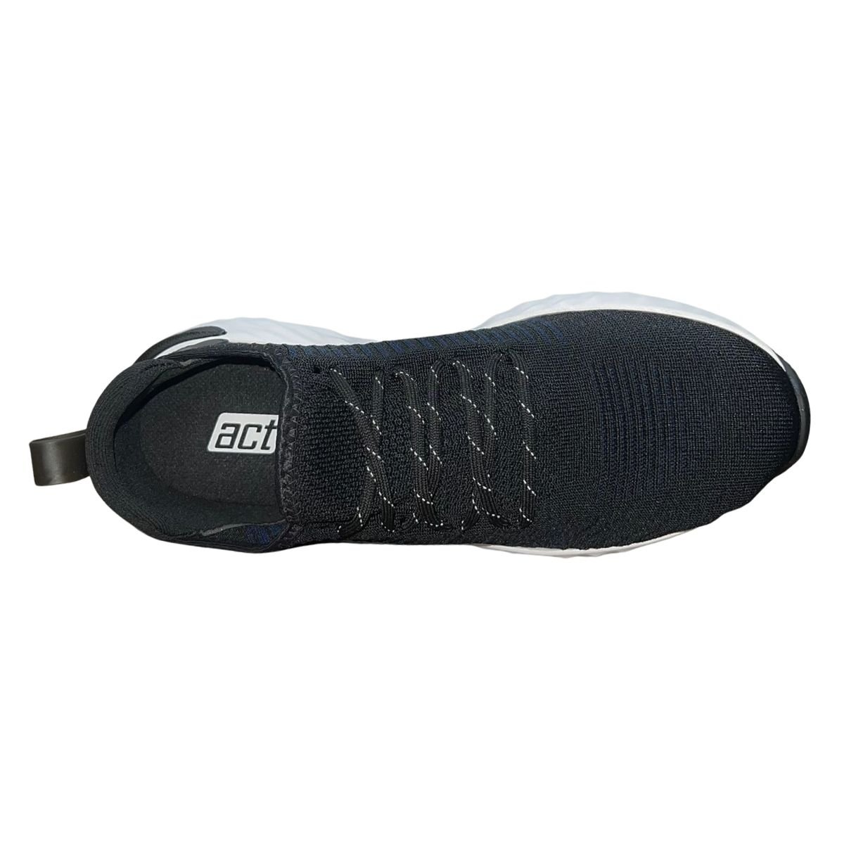 Tênis Esportivo de Malha Masculino Actvitta 4930.101 Preto Marinho 4