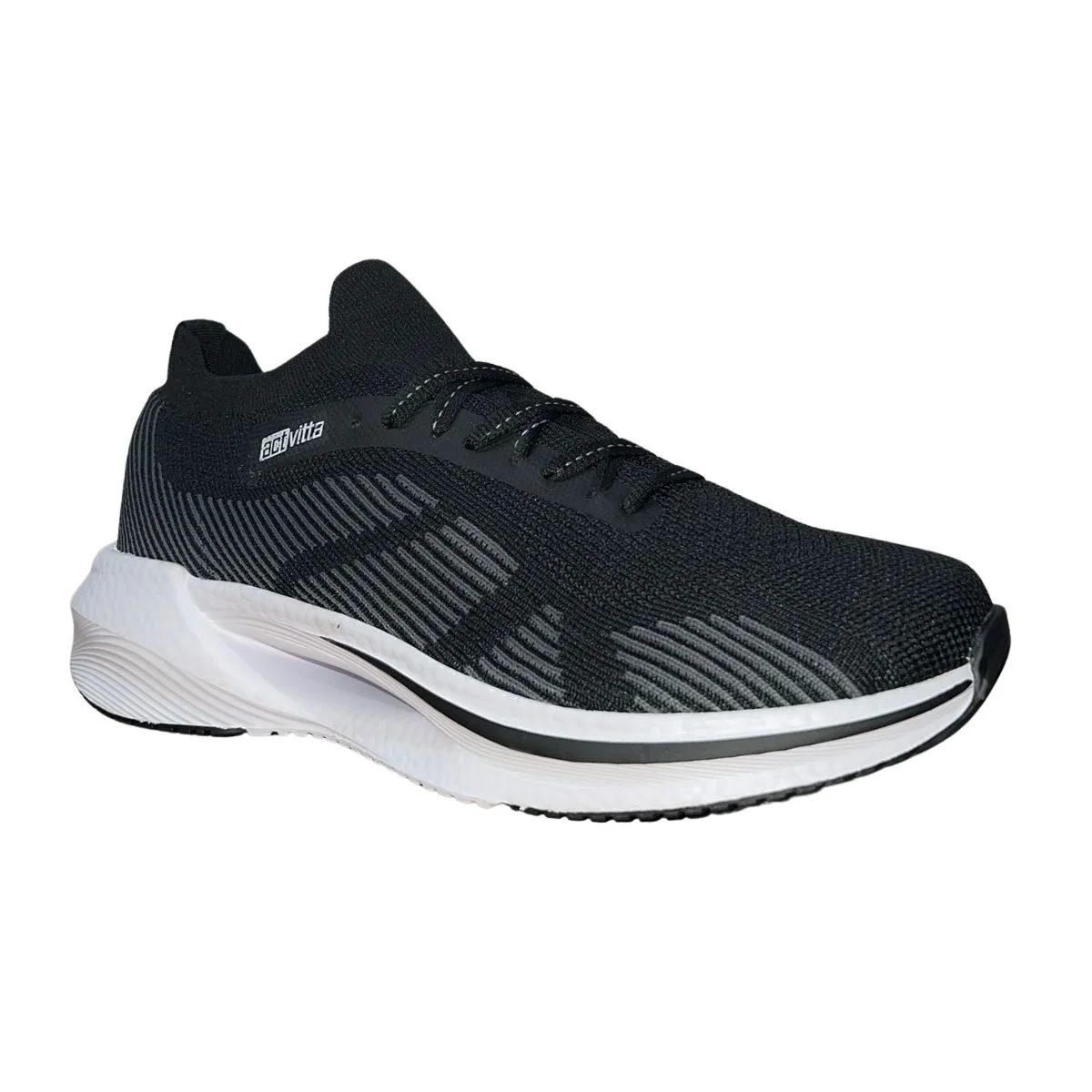 Tênis Esportivo de Malha Masculino Actvitta 4927.202 Preto Preto 3