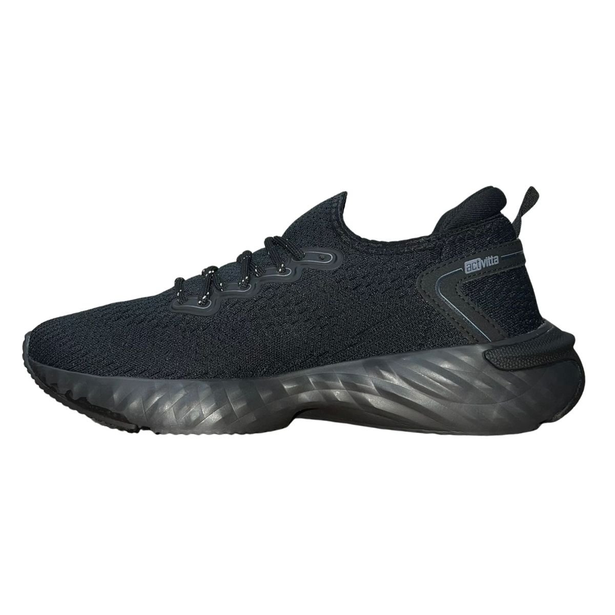 Tênis Esportivo de Malha Masculino Actvitta 4930.104 Preto Preto 5