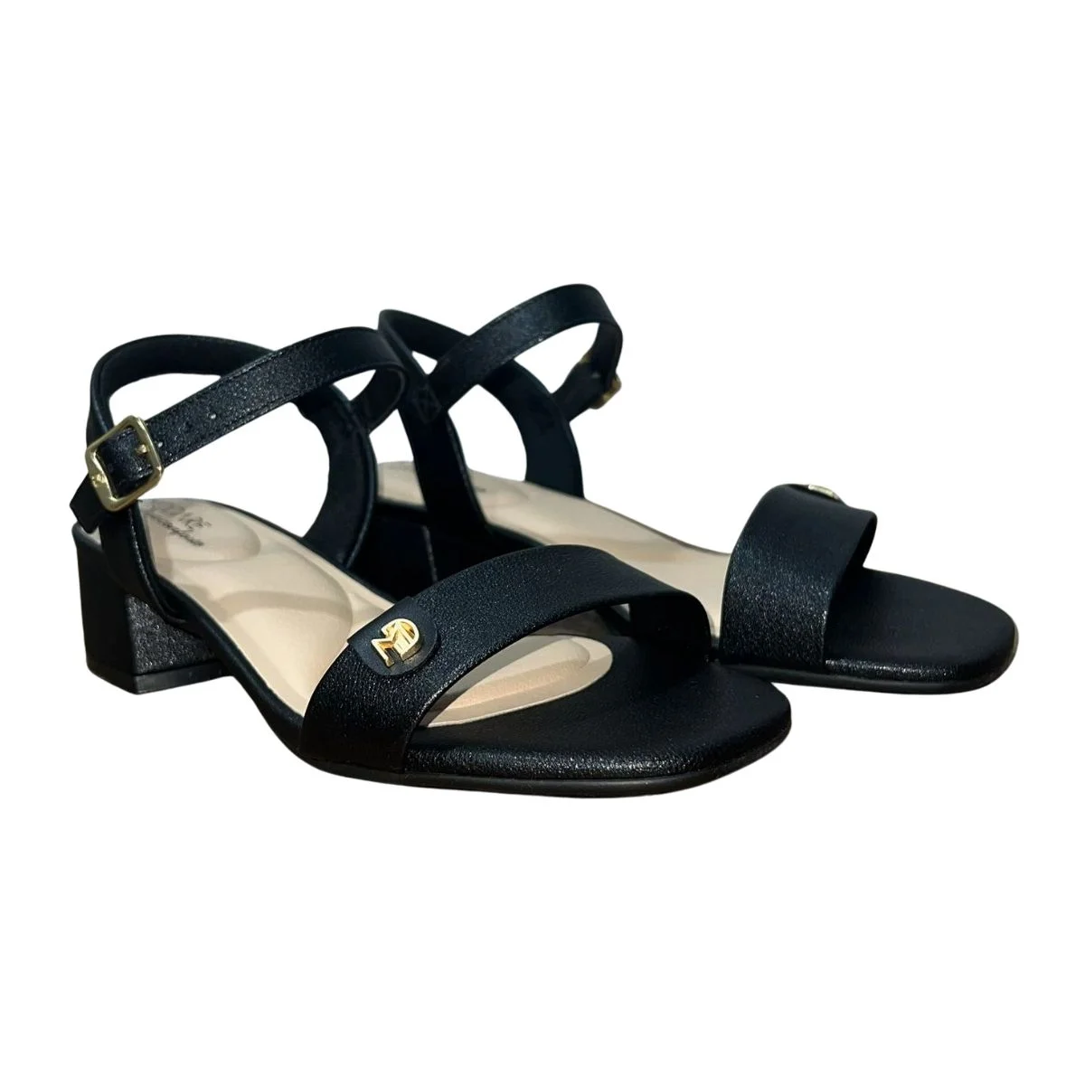 Sandália Casual de Salto Bloco Feminino Modare 7211.101 Preto Preto 2