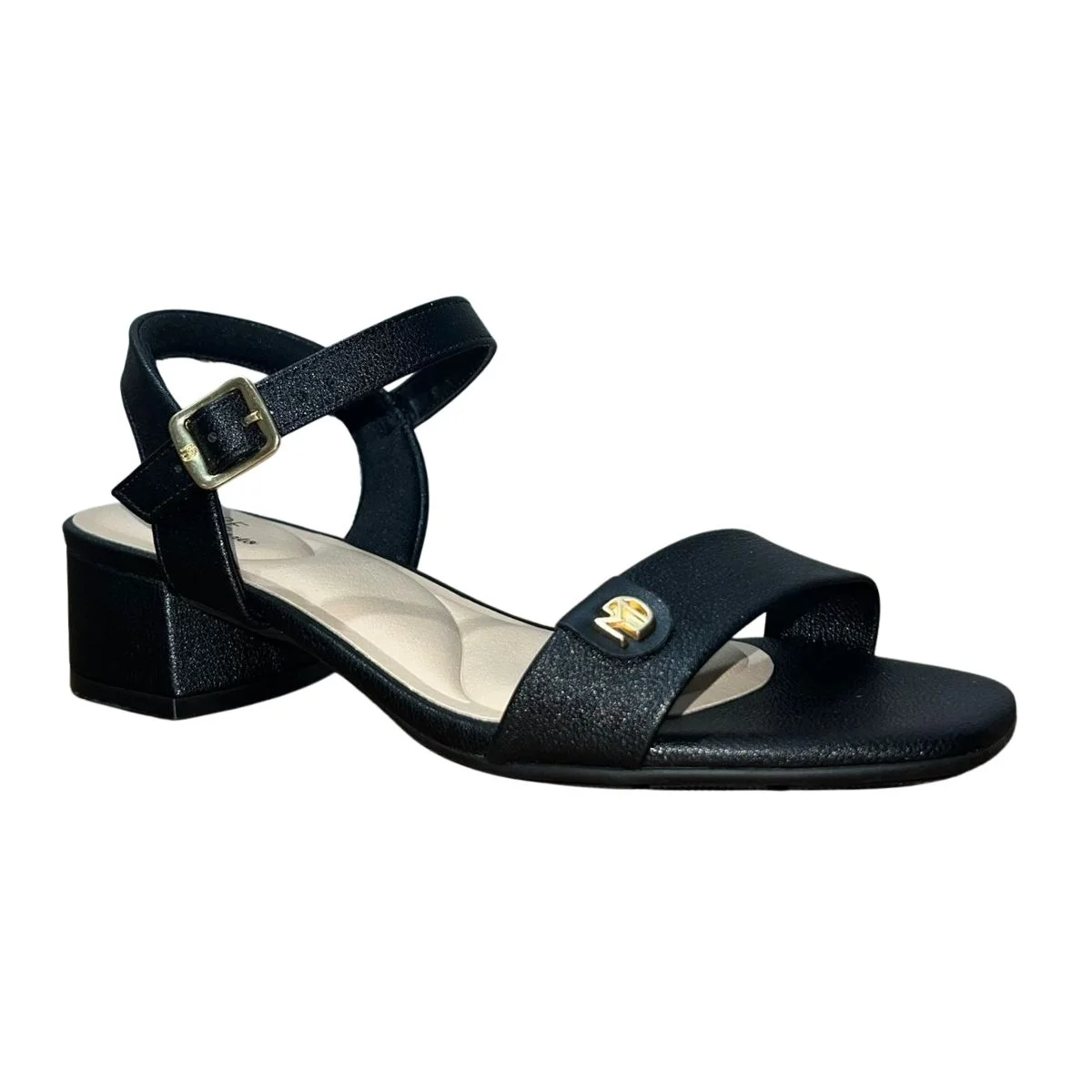 Sandália Casual de Salto Bloco Feminino Modare 7211.101 Preto Preto 3