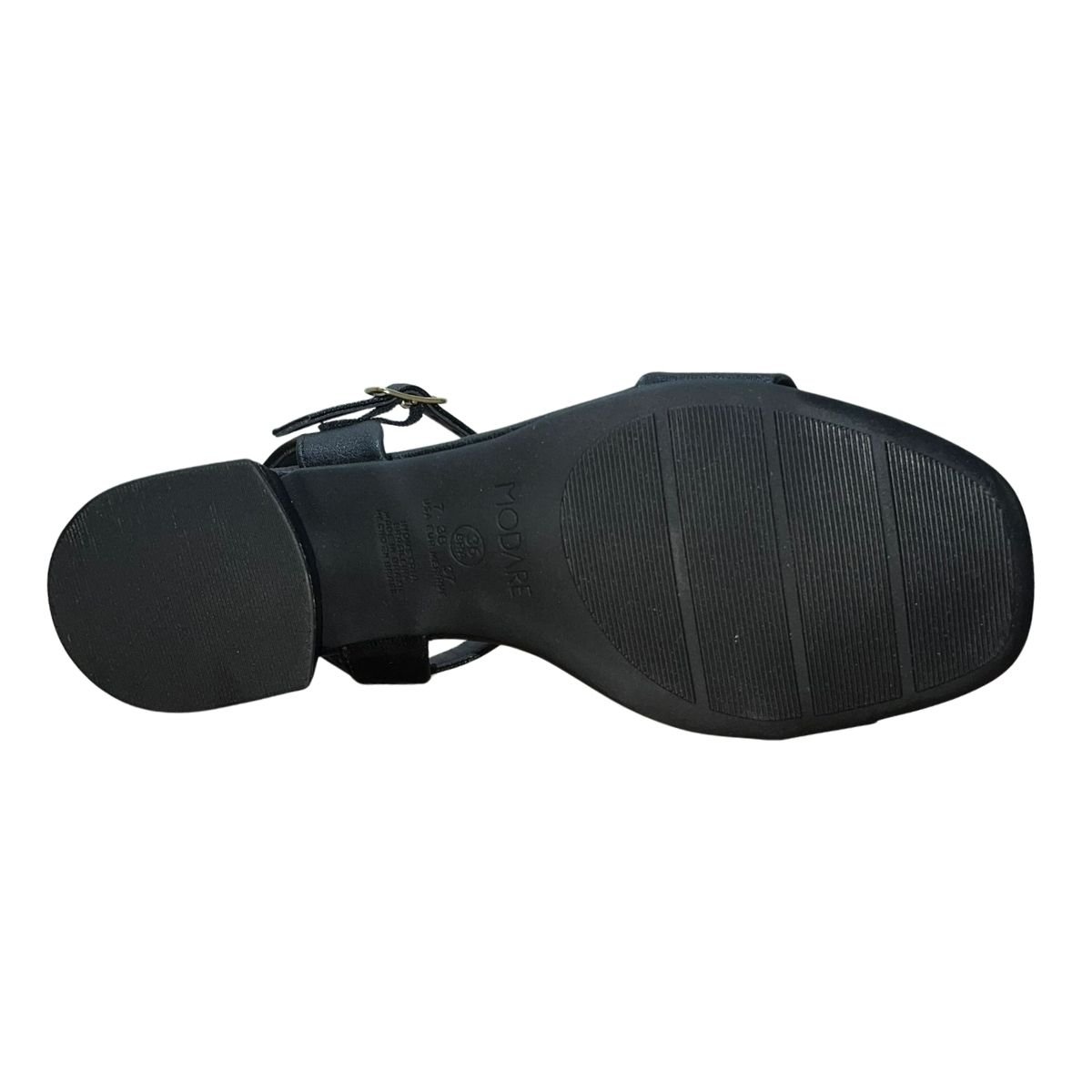 Sandália Casual de Salto Bloco Feminino Modare 7211.101 Preto Preto 6