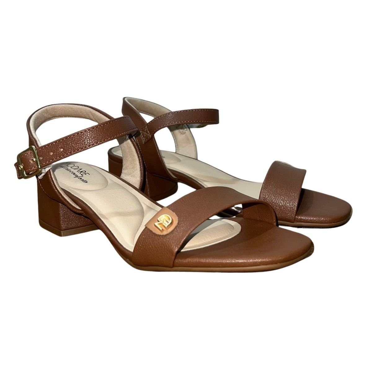 Sandália Casual de Salto Bloco Feminino Modare 7211.101 Marrom Marrom 2