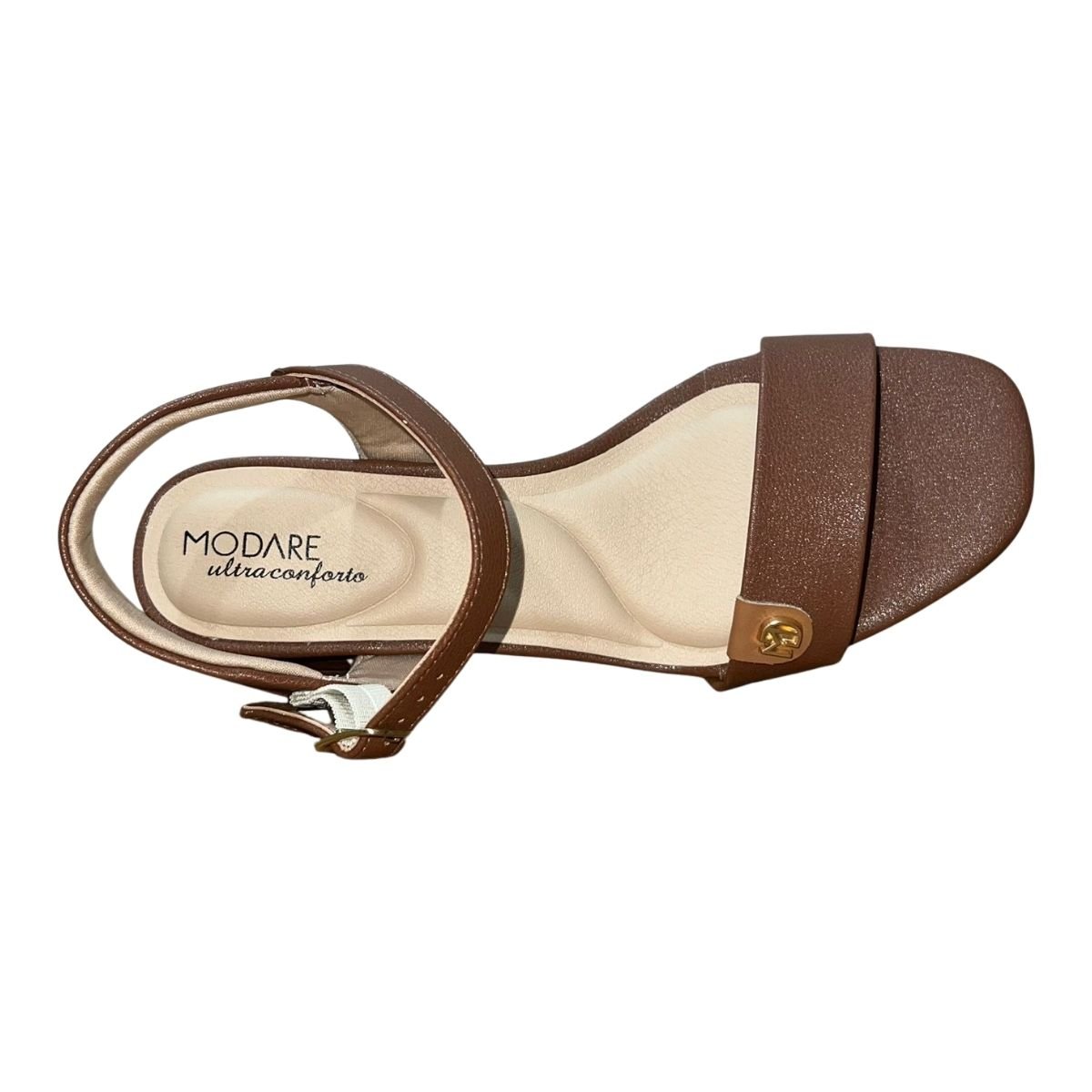 Sandália Casual de Salto Bloco Feminino Modare 7211.101 Marrom Marrom 4