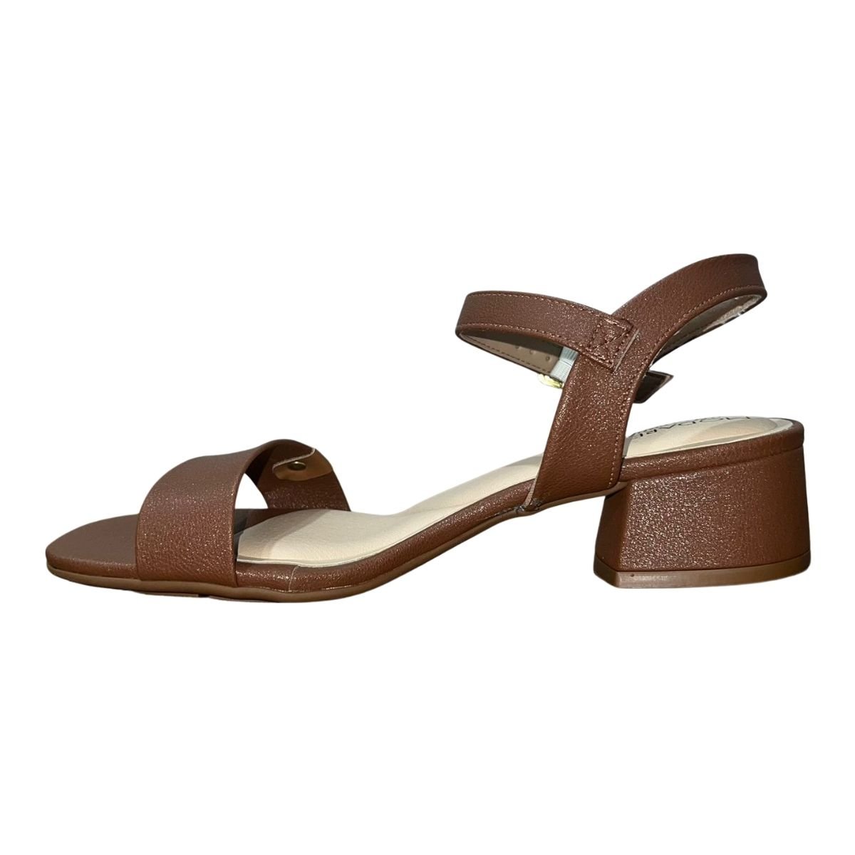 Sandália Casual de Salto Bloco Feminino Modare 7211.101 Marrom Marrom 5