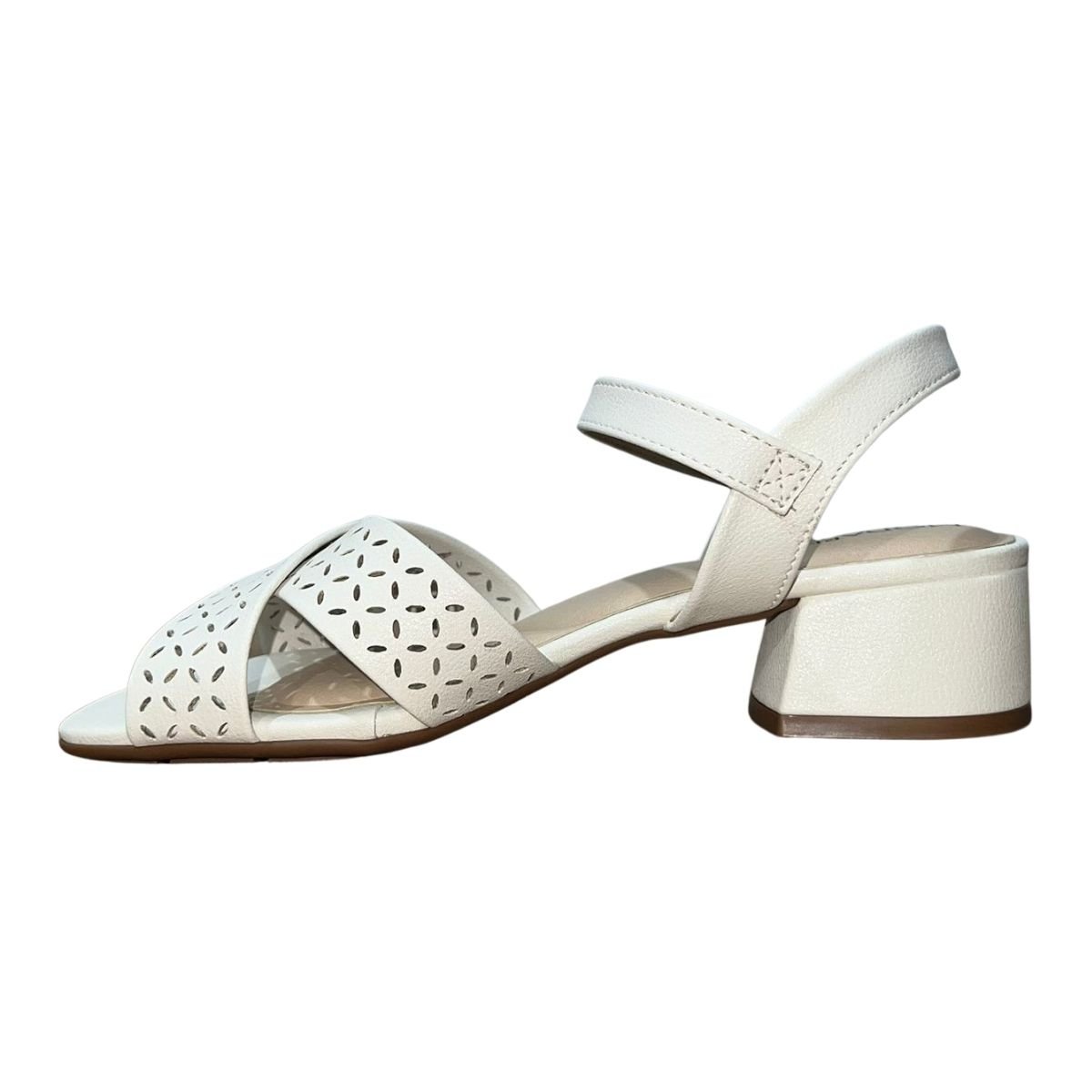 Sandália Casual de Salto Bloco Feminino Modare 7211.105 Branco Branco 5