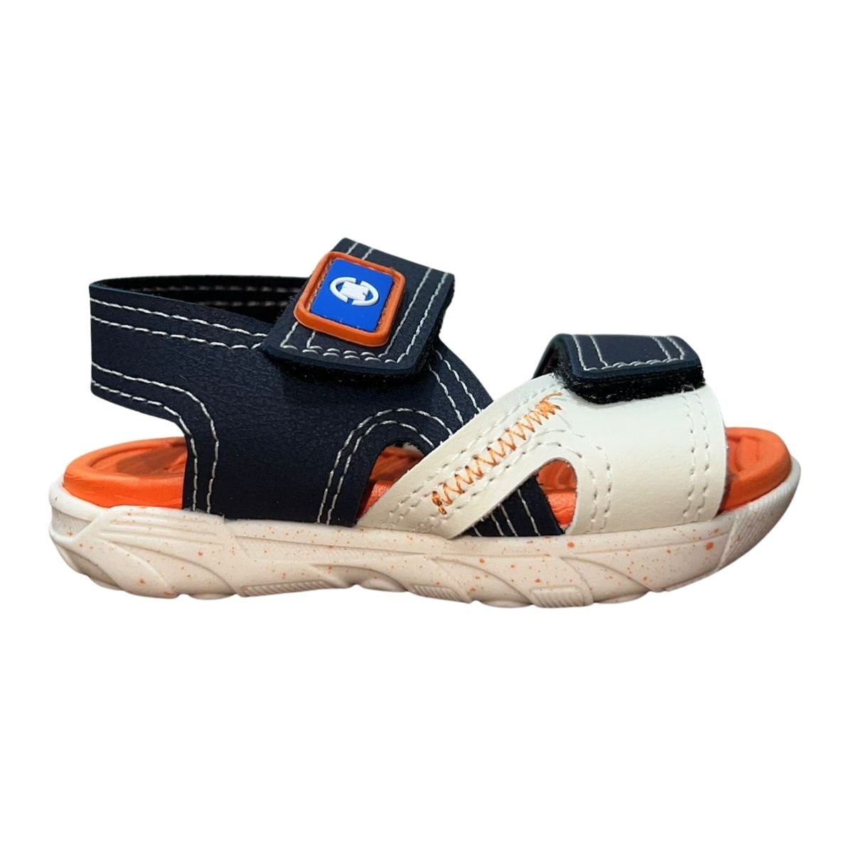 Sandália Papete Infantil Menino Molekinho 2135.763 Marinho Marinho/Branco 1