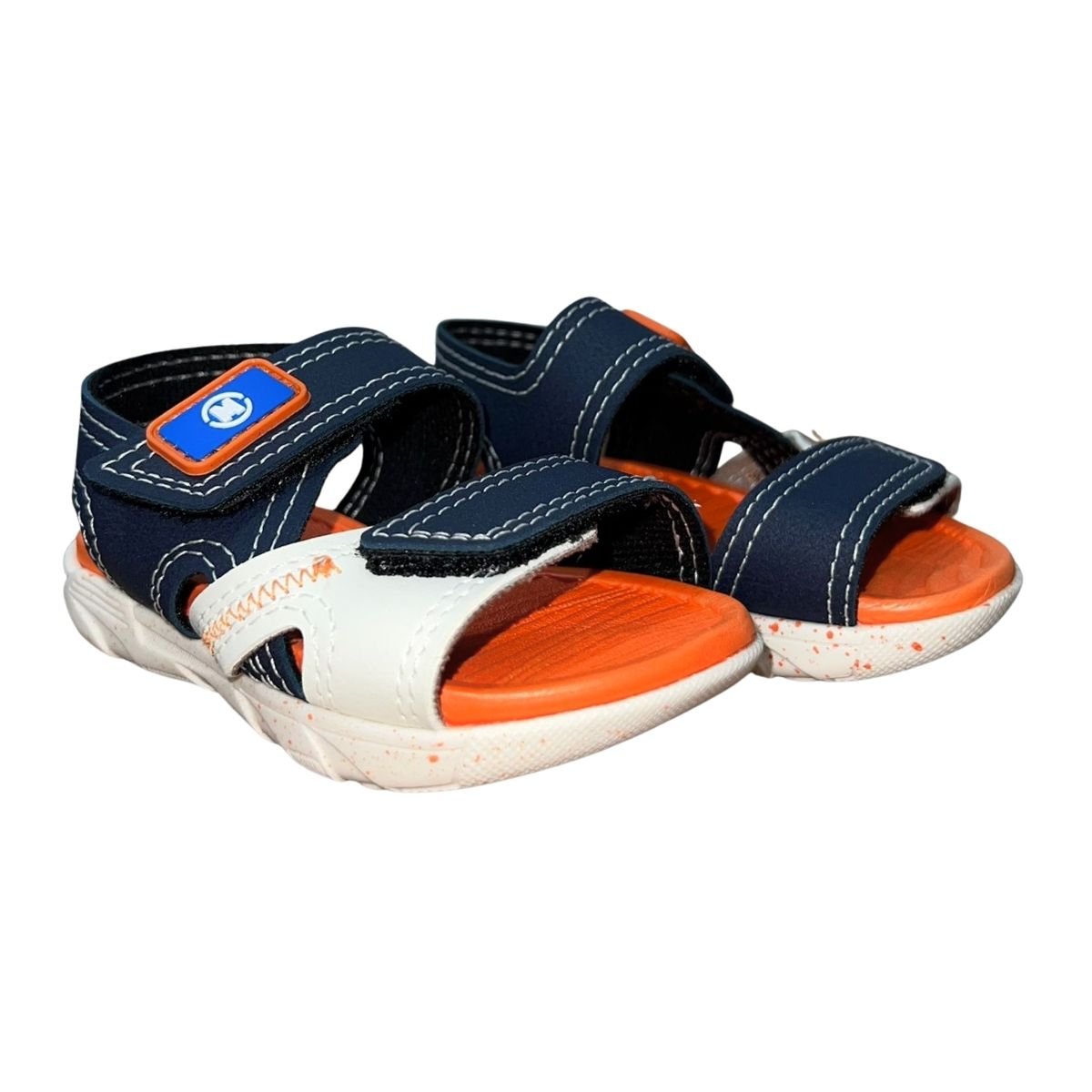 Sandália Papete Infantil Menino Molekinho 2135.763 Marinho Marinho/Branco 2