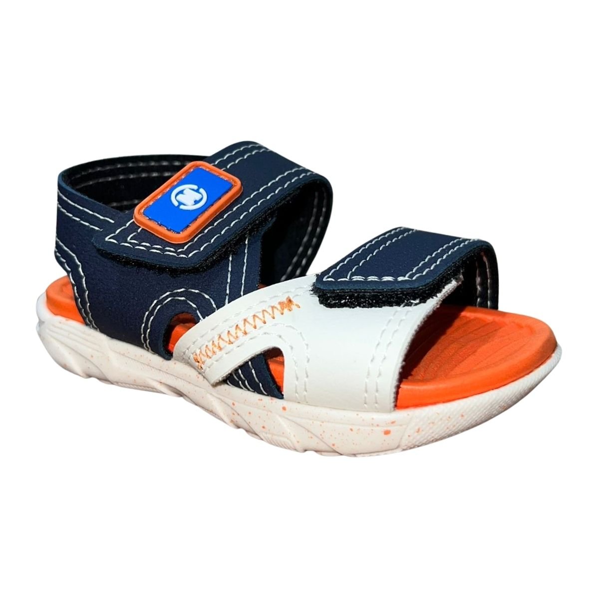 Sandália Papete Infantil Menino Molekinho 2135.763 Marinho Marinho/Branco 3
