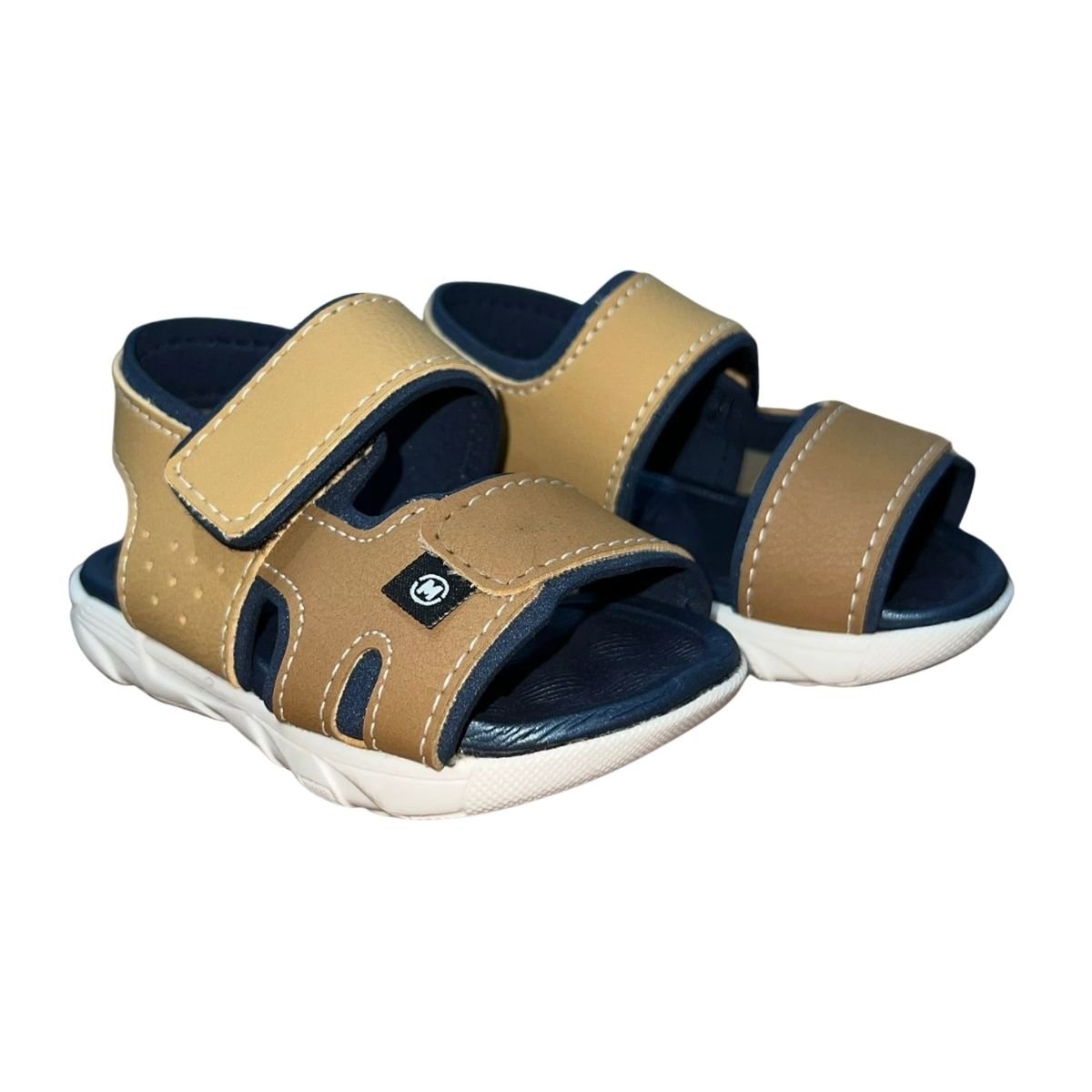 Sandália Papete Infantil Menino Molekinho 2135.137 Marrom Marrom 2