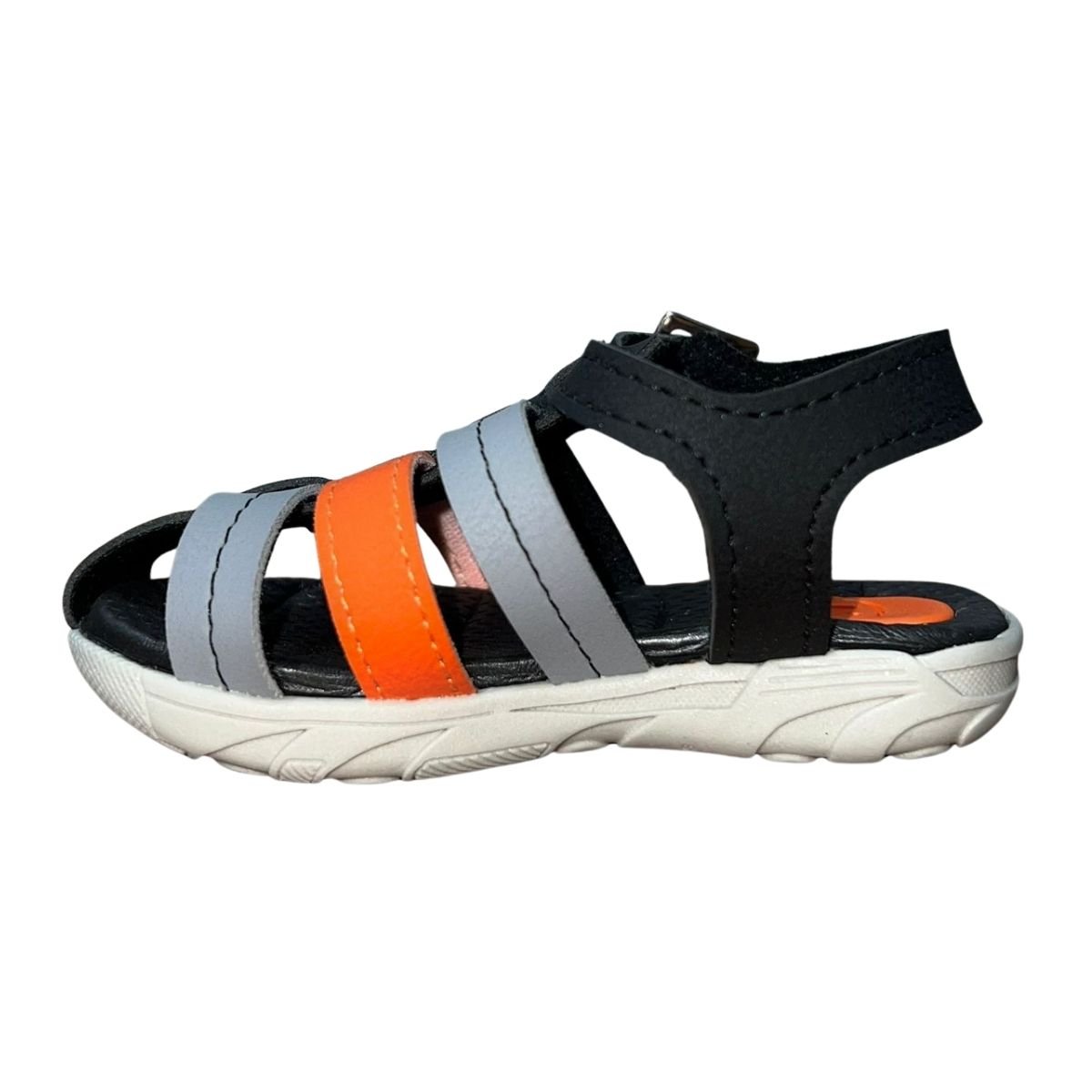 Sandália Gladiadora Infantil Menino Molekinho 2135.621 Preto Preto/Azul/Laranja 5